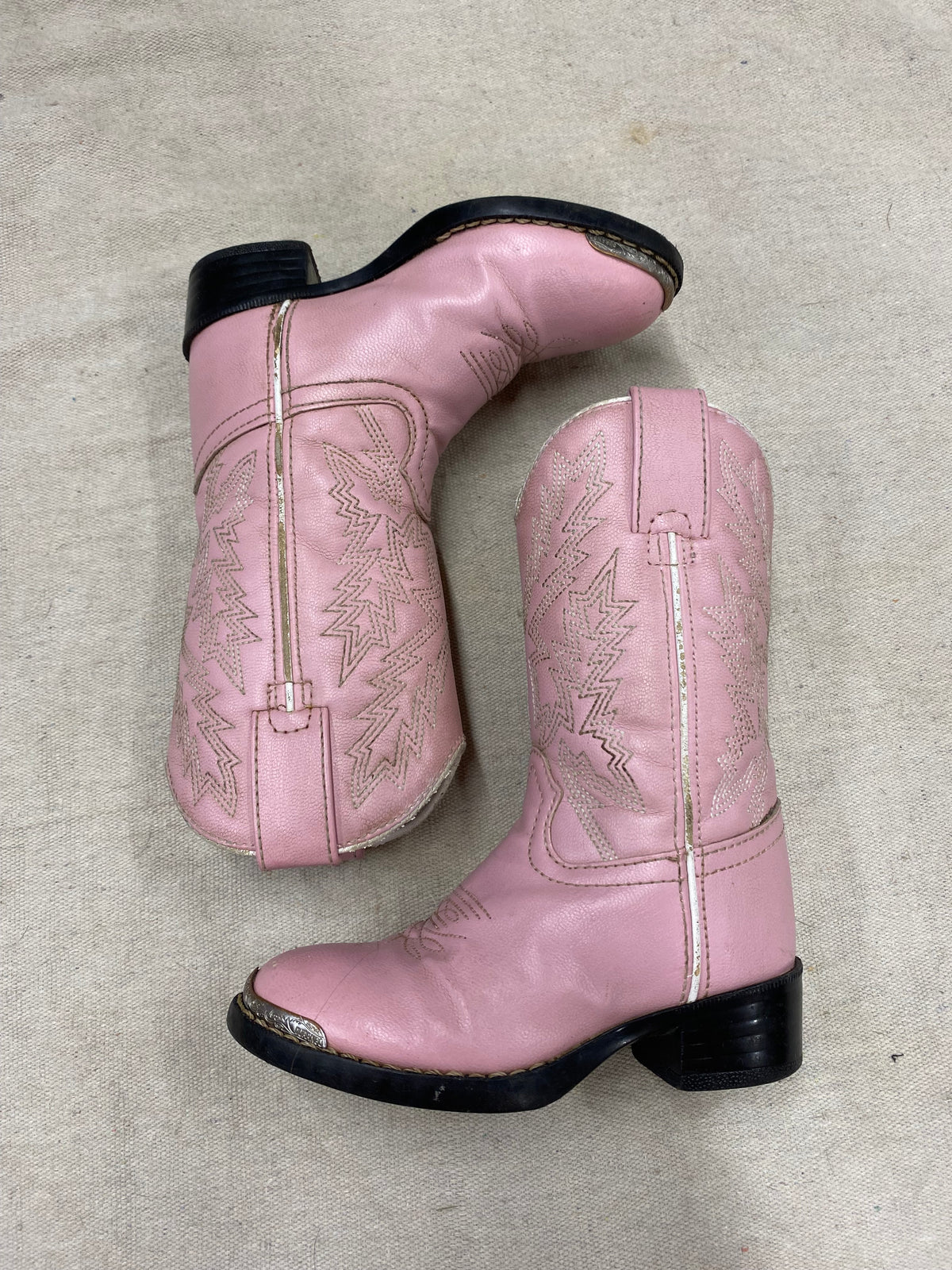 Pink Leather Cowboy Boots