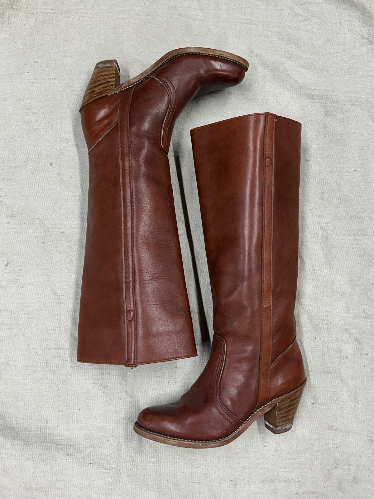 Vintage Chestnut Cowboy Boots