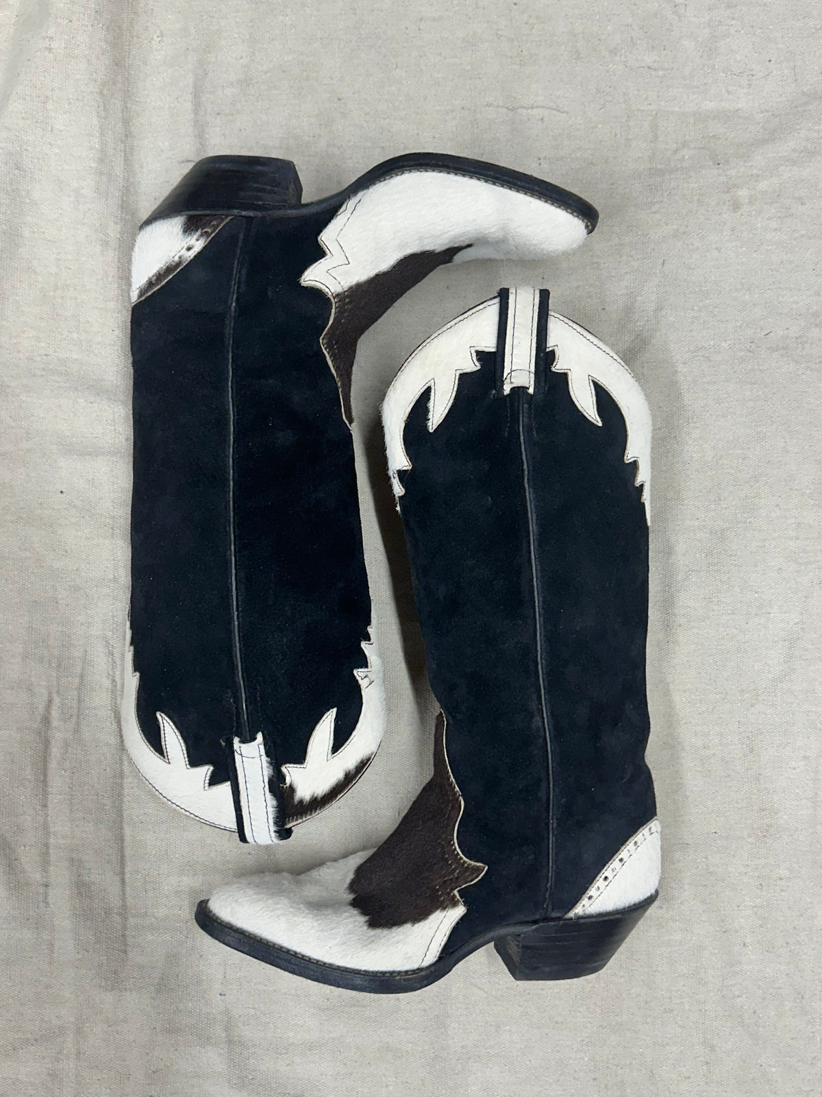 Vintage Black and Brown Cowboy Boots