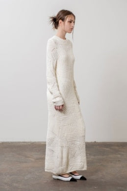 Various Structure Knit Midi Dress