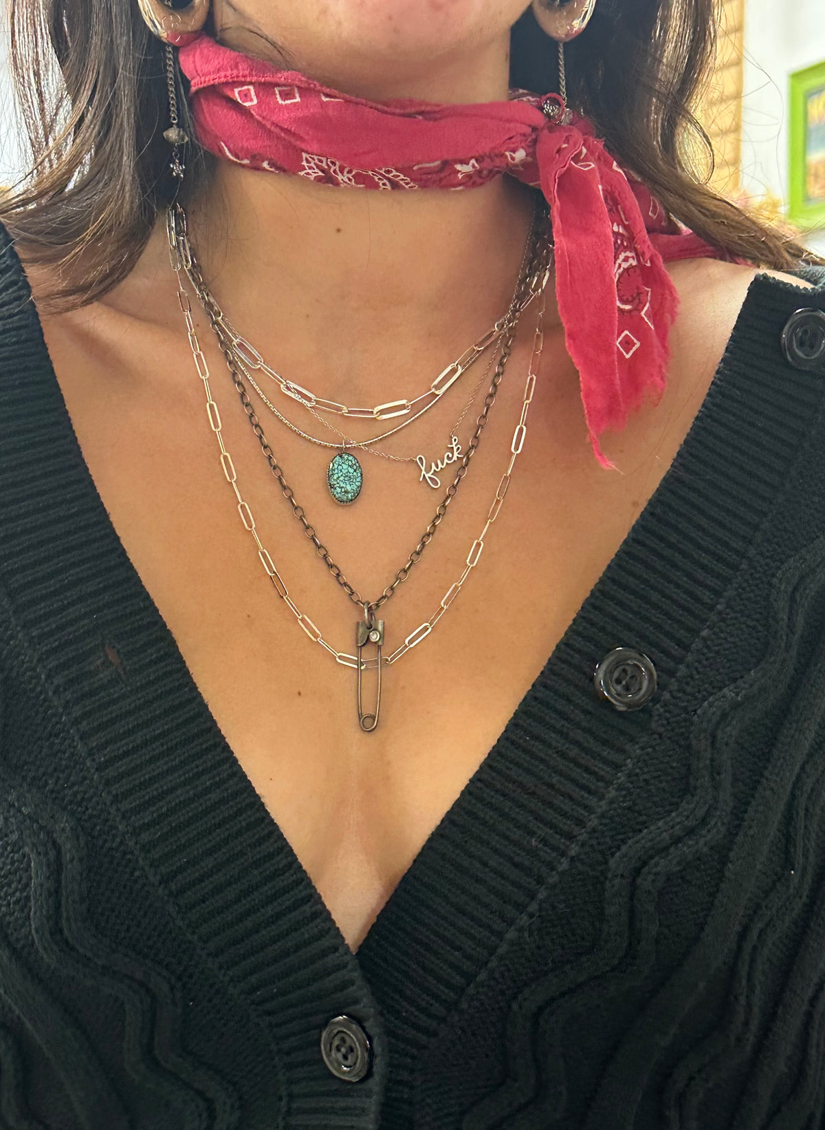 Safety Pin Necklace