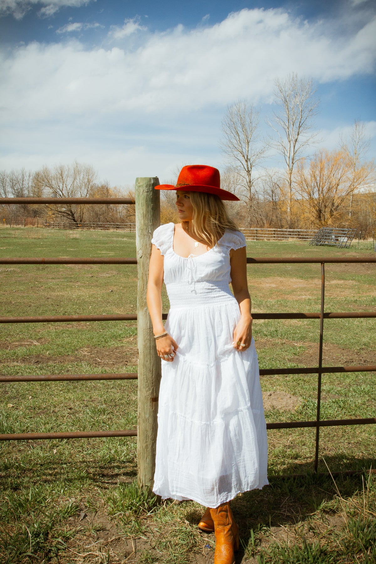 Cotton Gauze Ruffle Dress