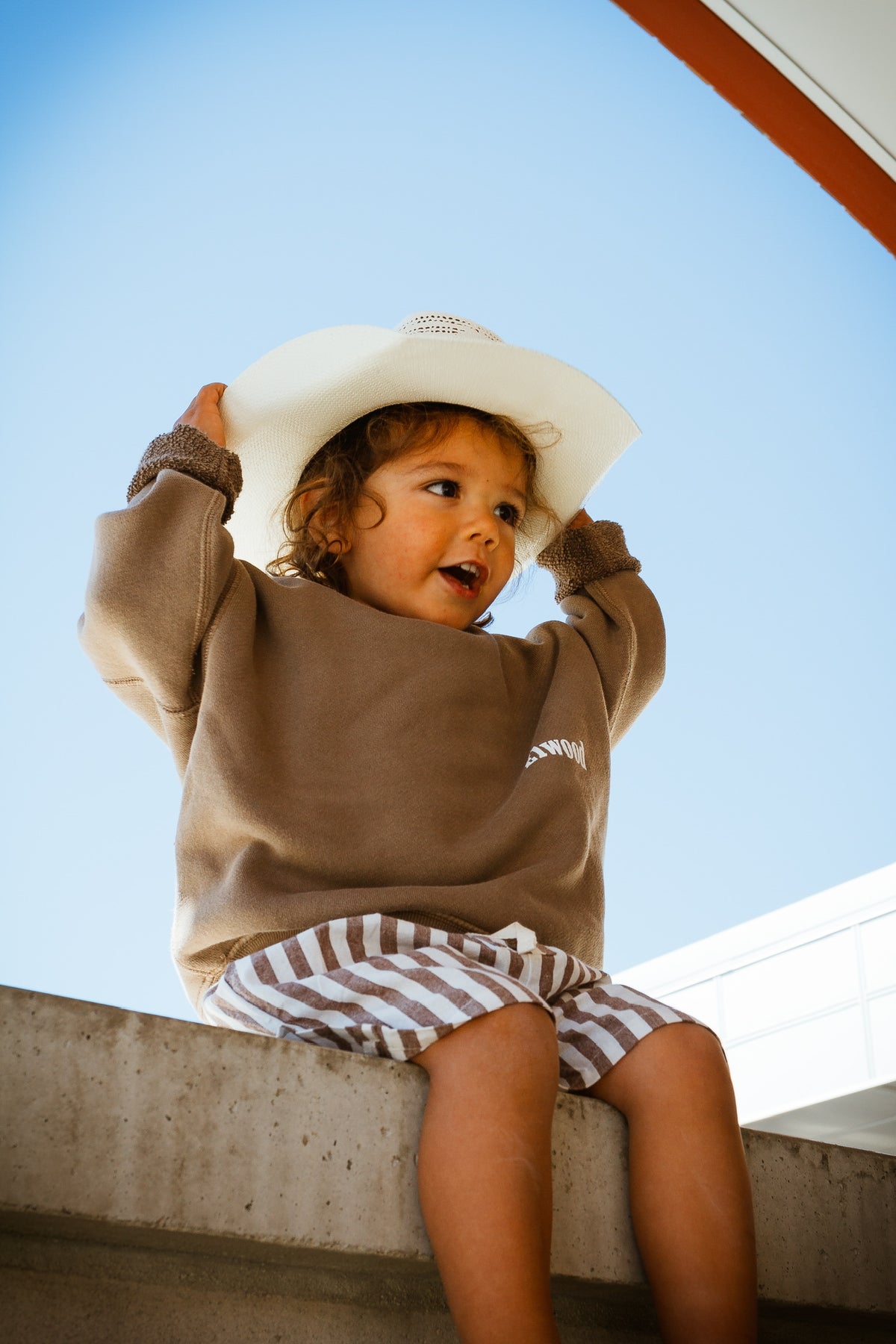 Kids Cotton Grey Striped Shorts