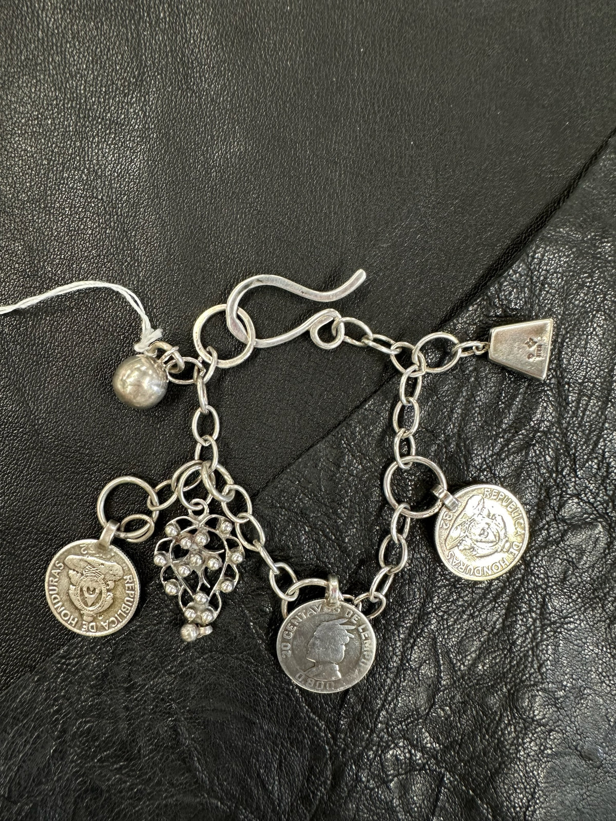 Vintage Coin and Bell Charm Bracelet