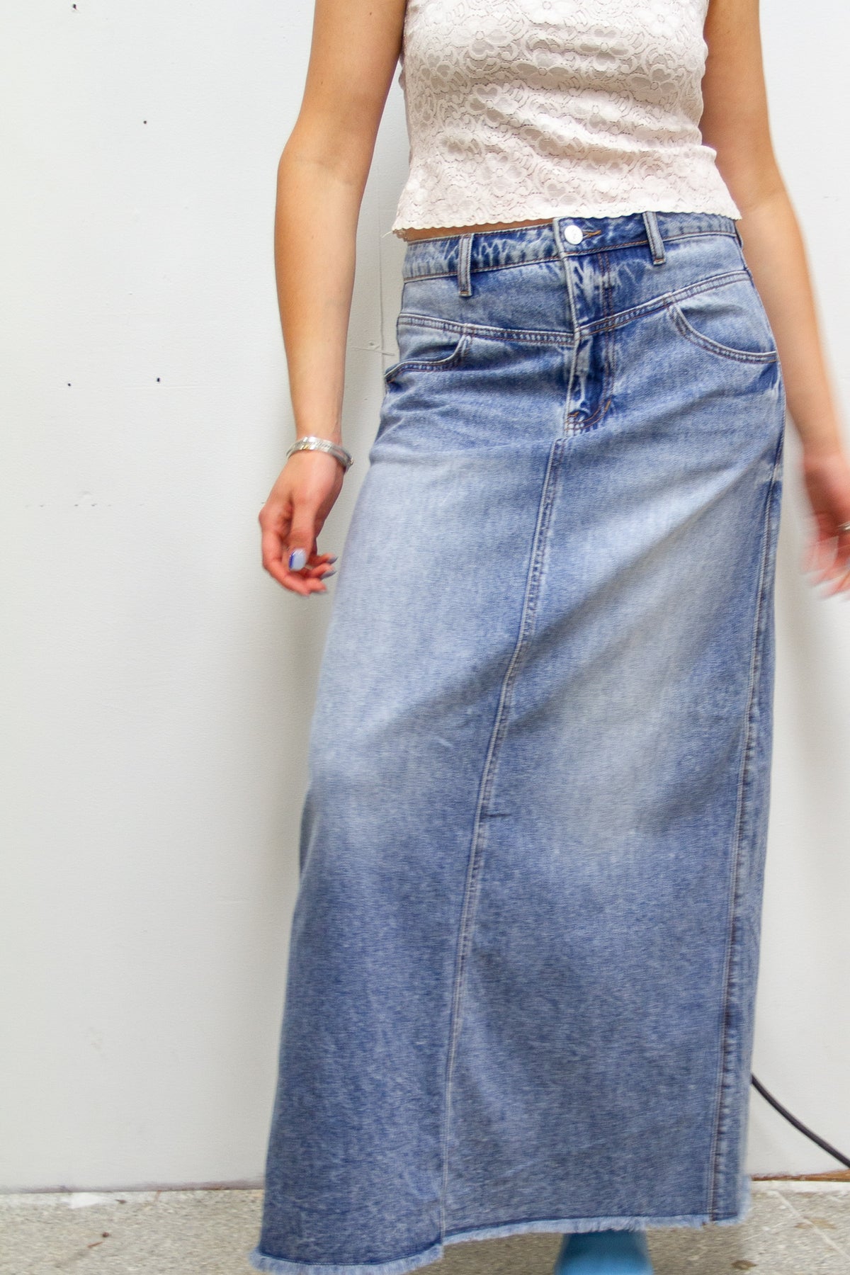Denim Maxi Skirt