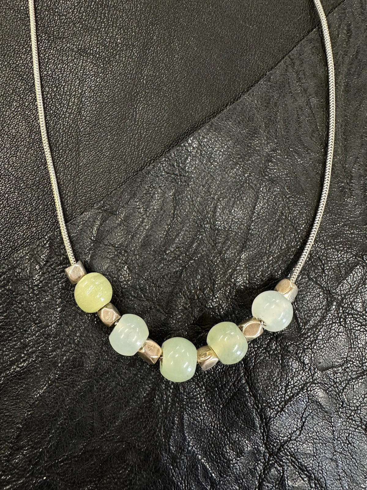 5 Bead Blue  Necklace