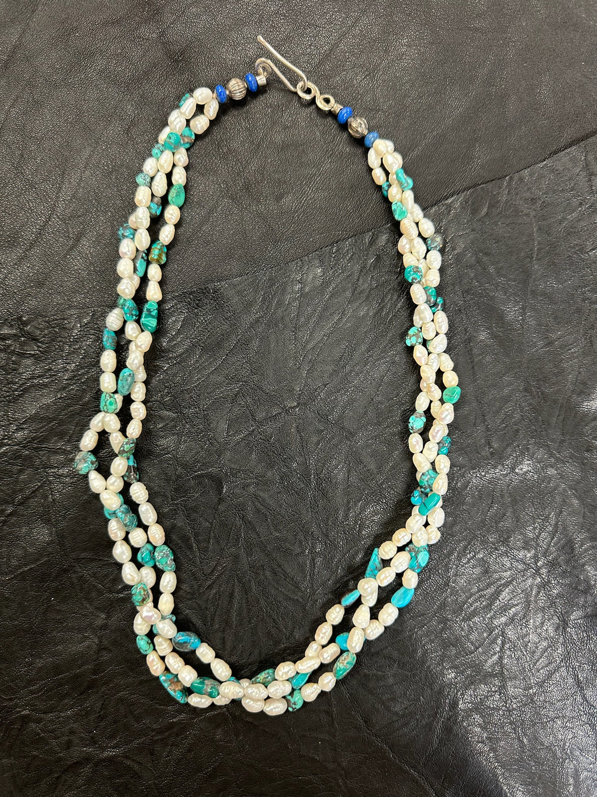 Pearl and Turquoise Beaded Necklace