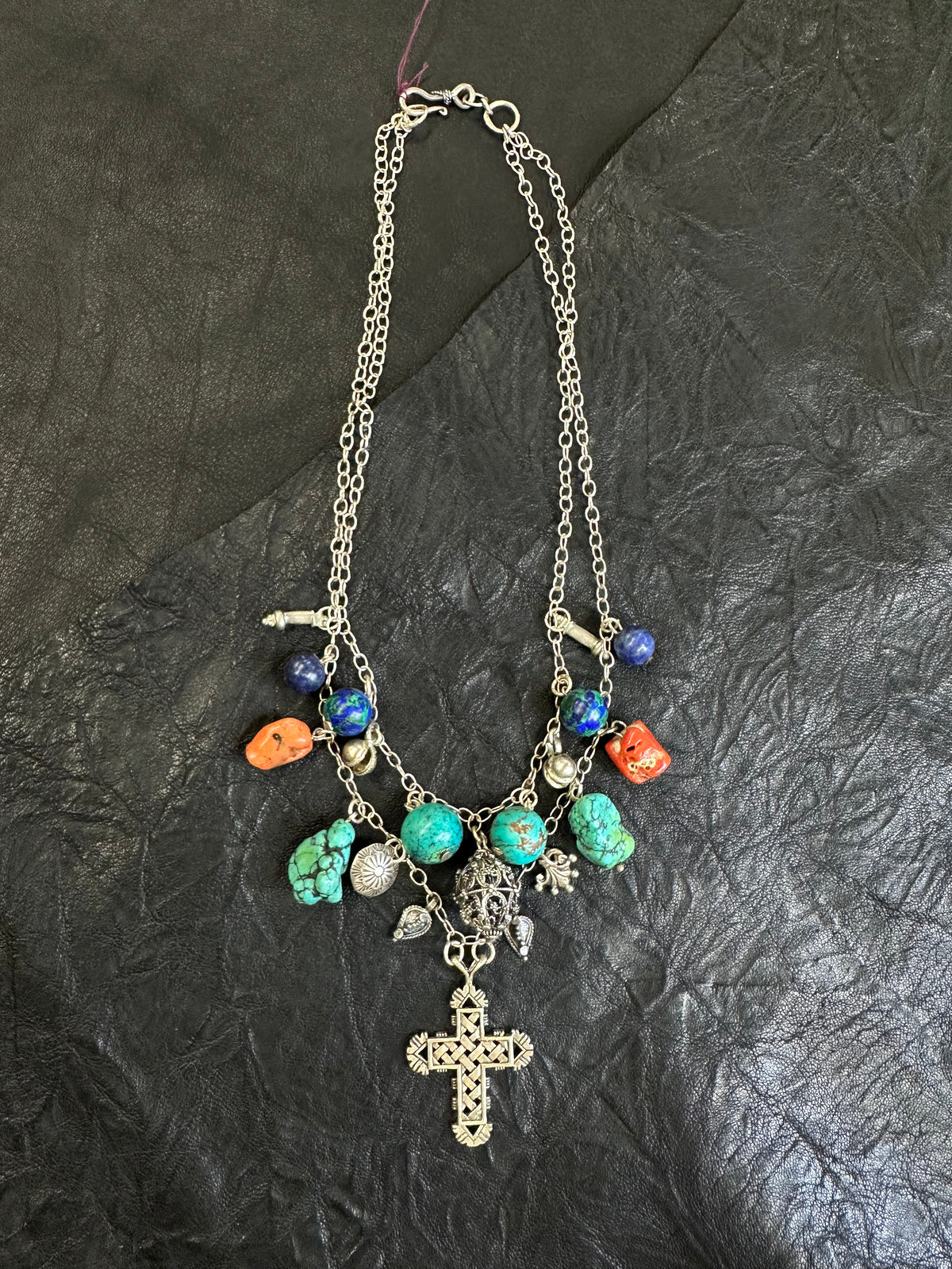 Vintage Cross Charm Necklace