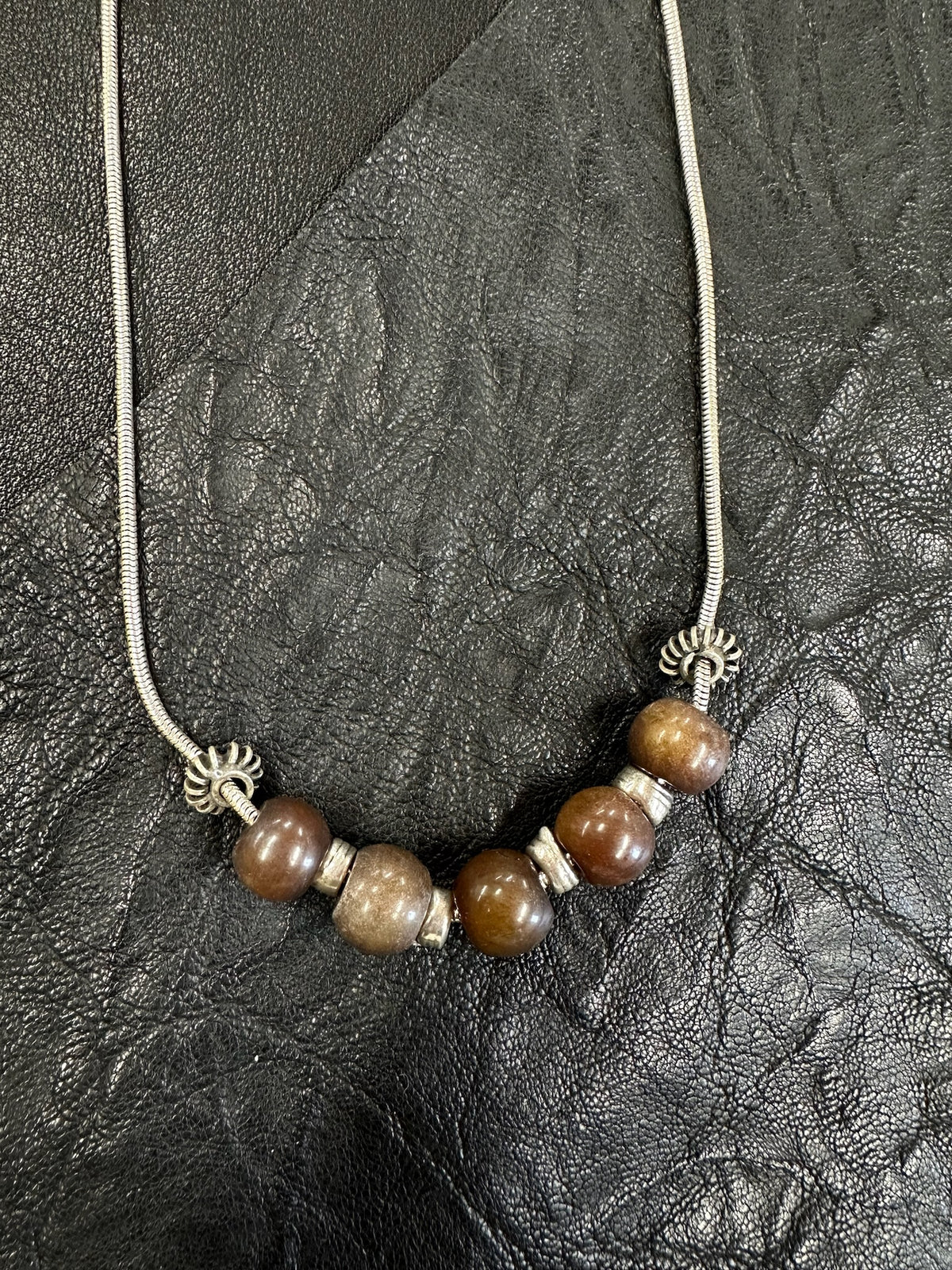 5 Stone Sterling Necklace