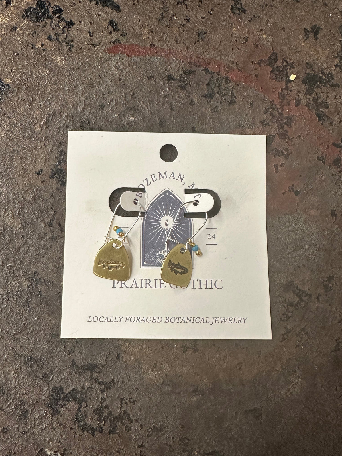 Brass Trout Earrings