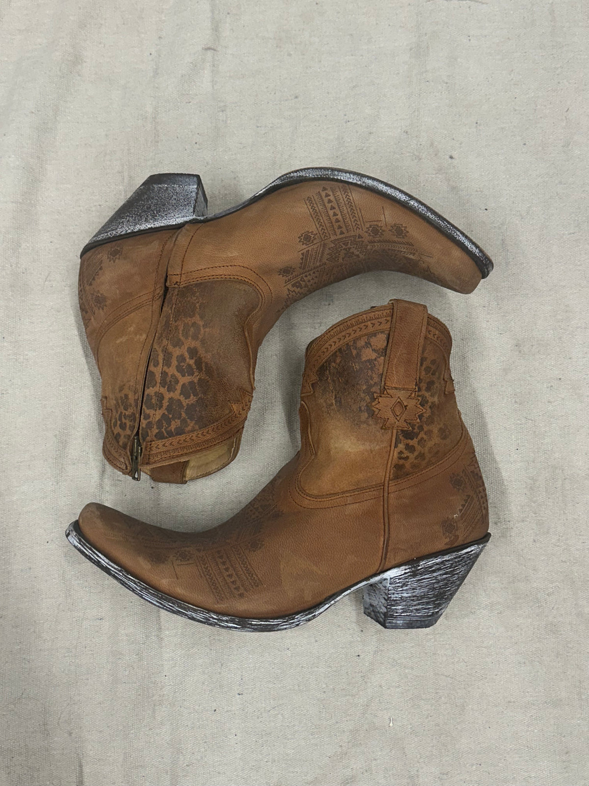 Vintage Leopard Cowboy Boots