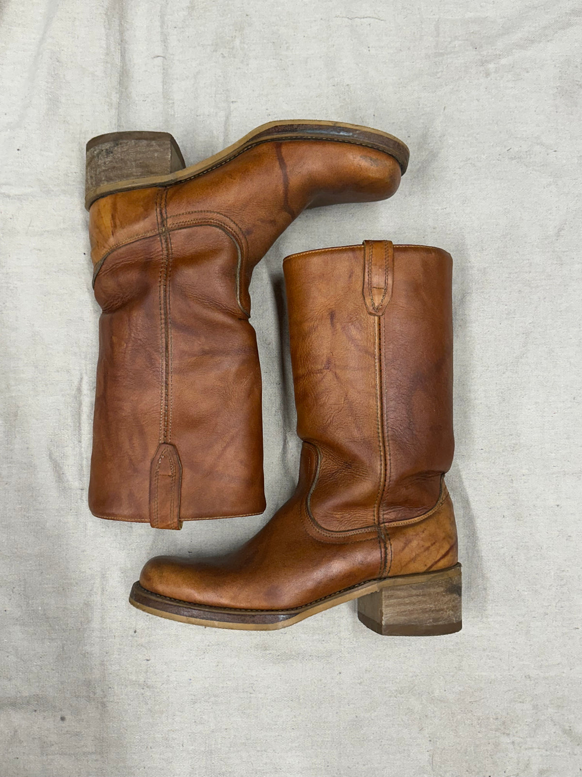 Vintage Chestnut Cowboy Boots