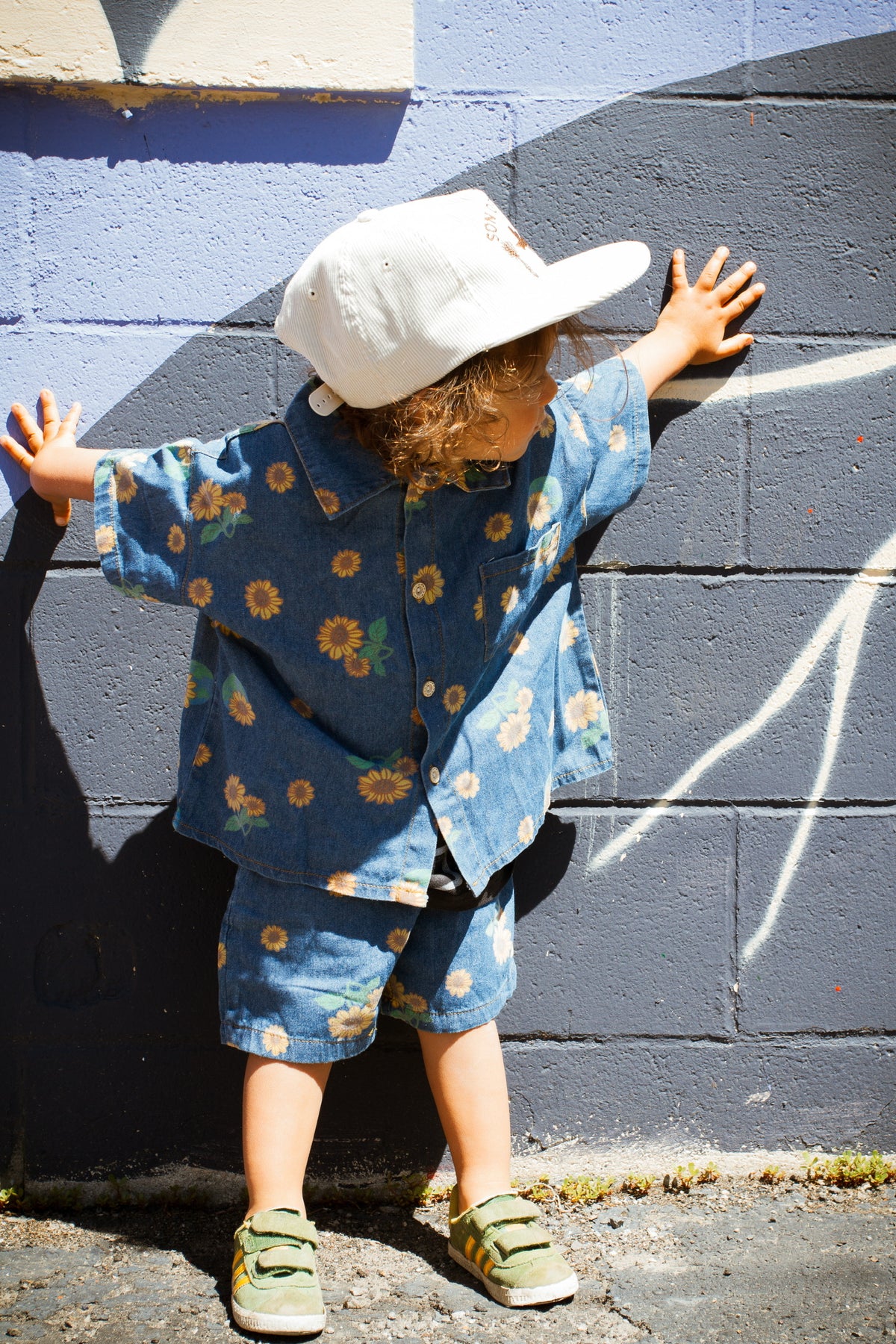 Kids Sunflower Denim Set