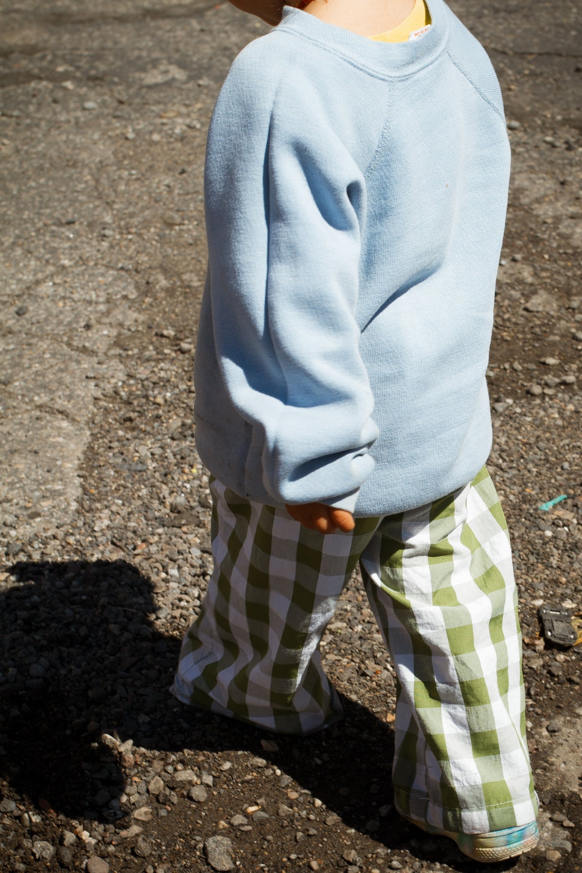 Kids Gingham Baggy Pants