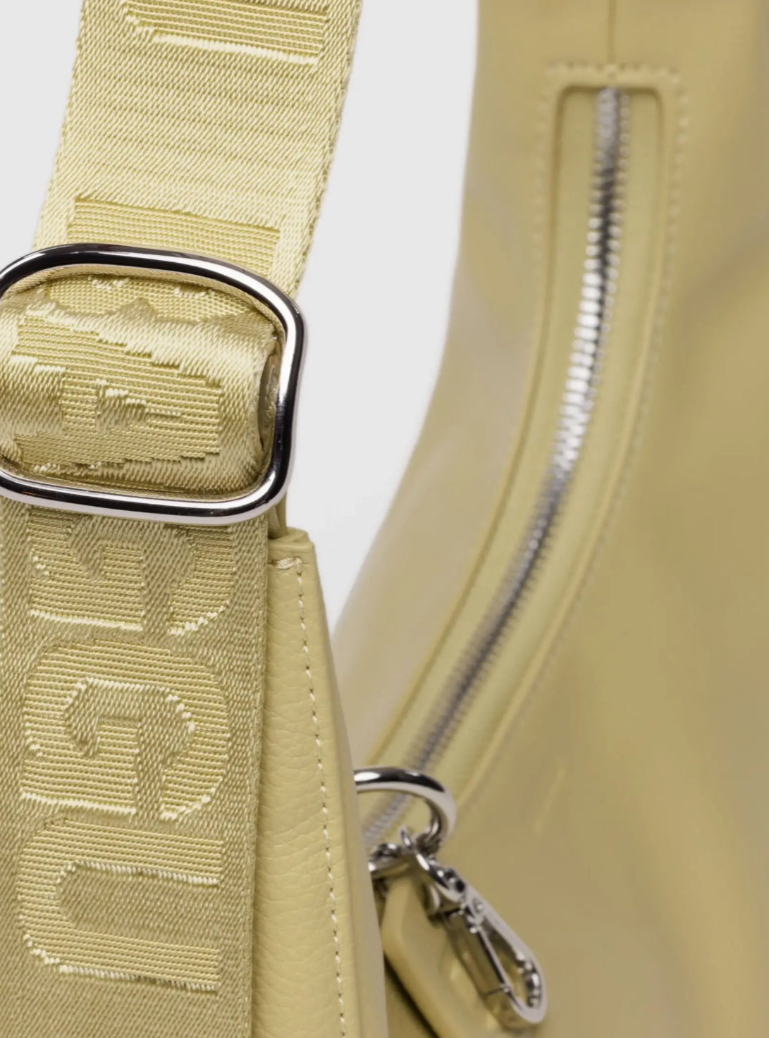 Small Recycled Leather Crescent Bag