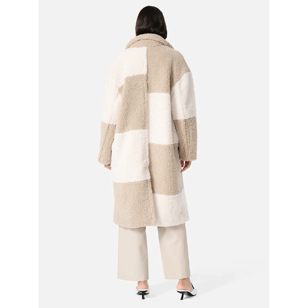 Amber Oversized Teddy Check Coat