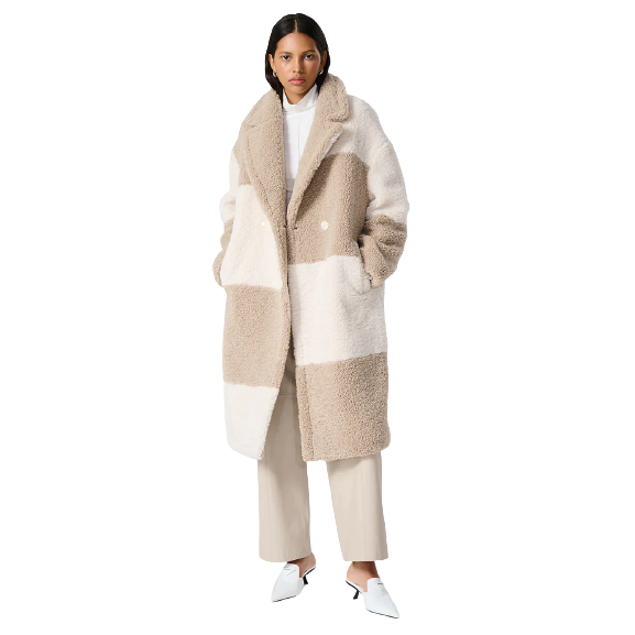 Amber Oversized Teddy Check Coat