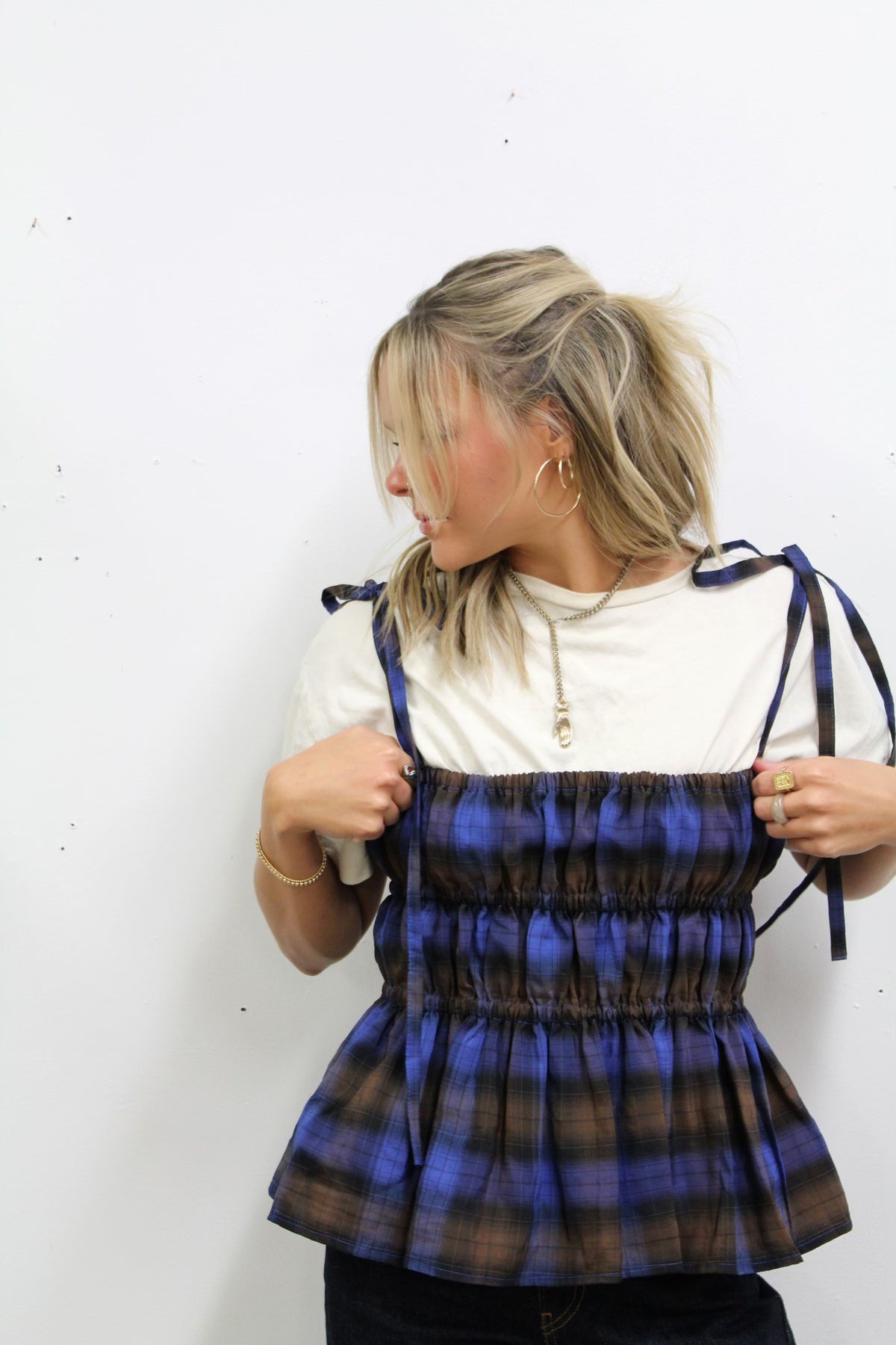 Gathered Bustier Shirt