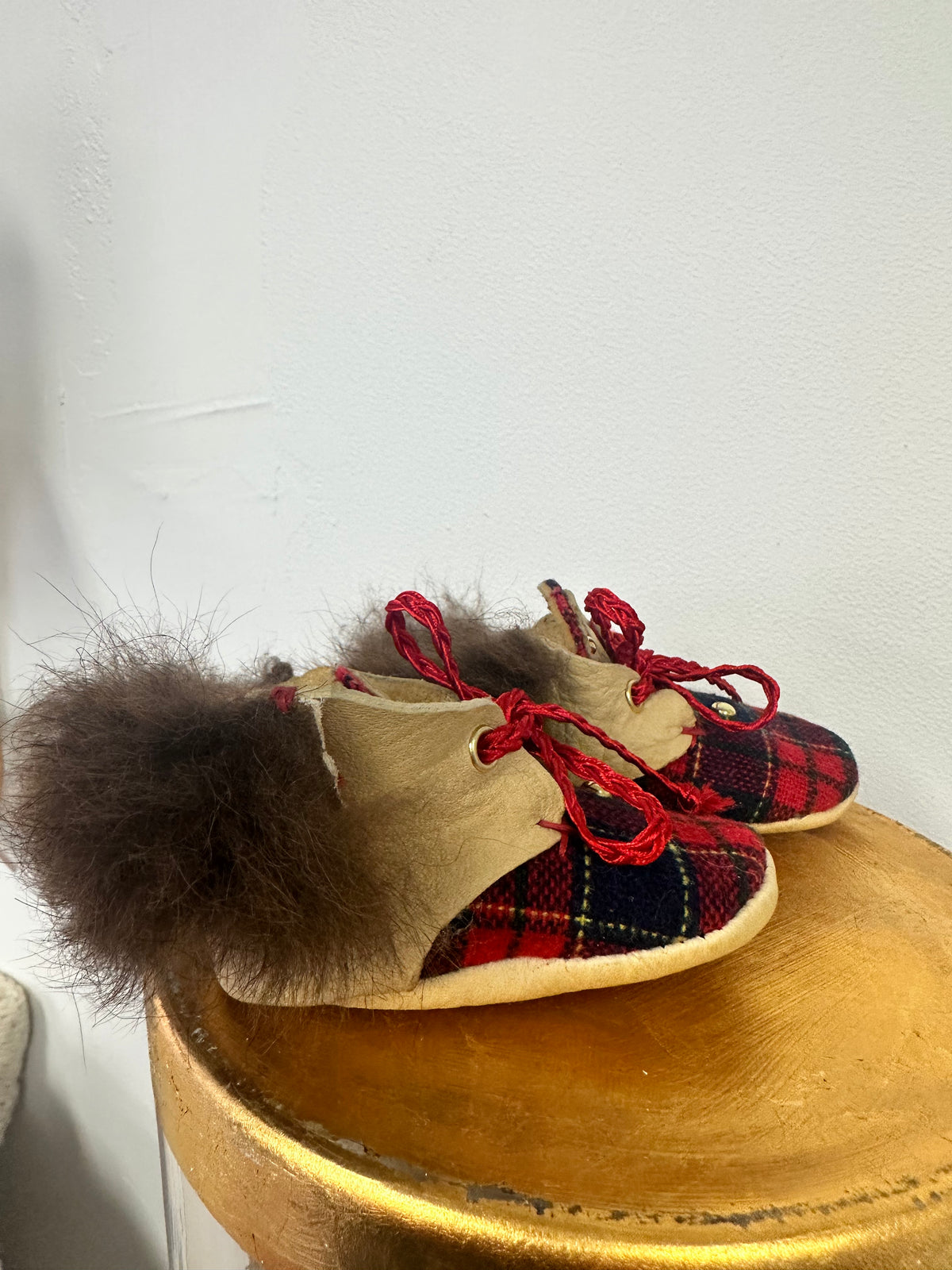 Baby Bison Trimmed Moccasins