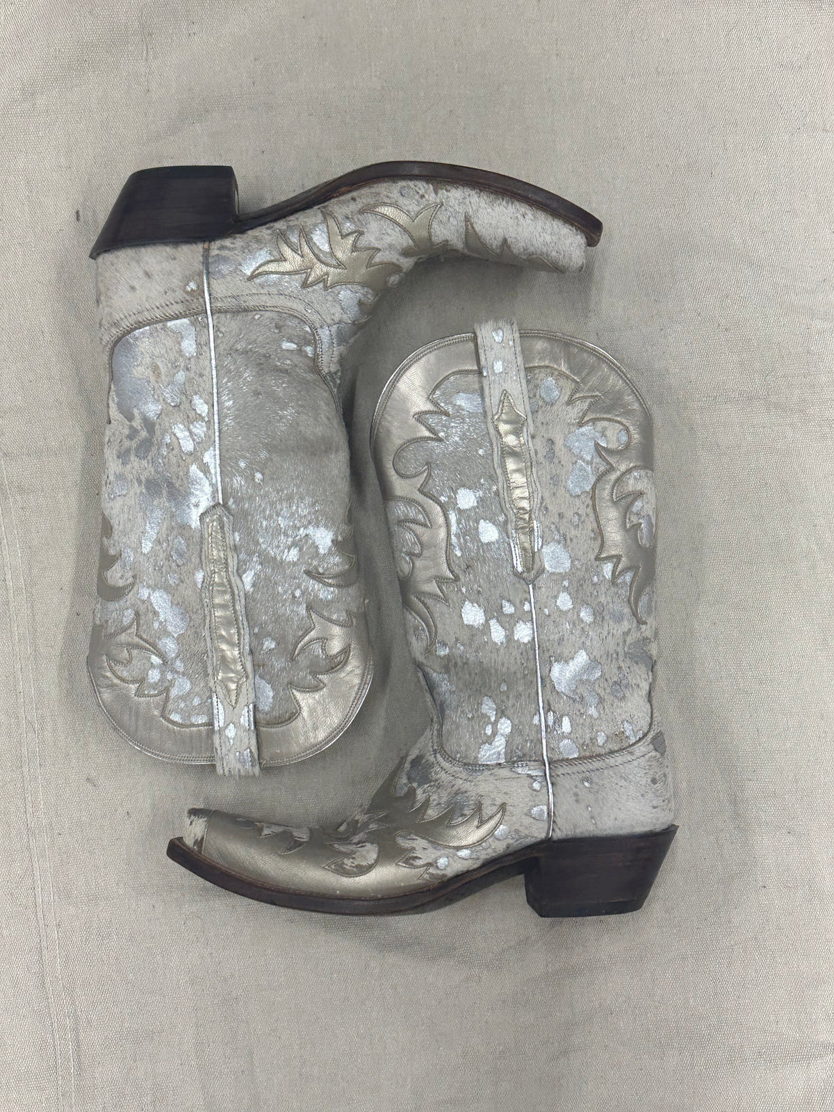 Vintage Silver Cowboy Boots