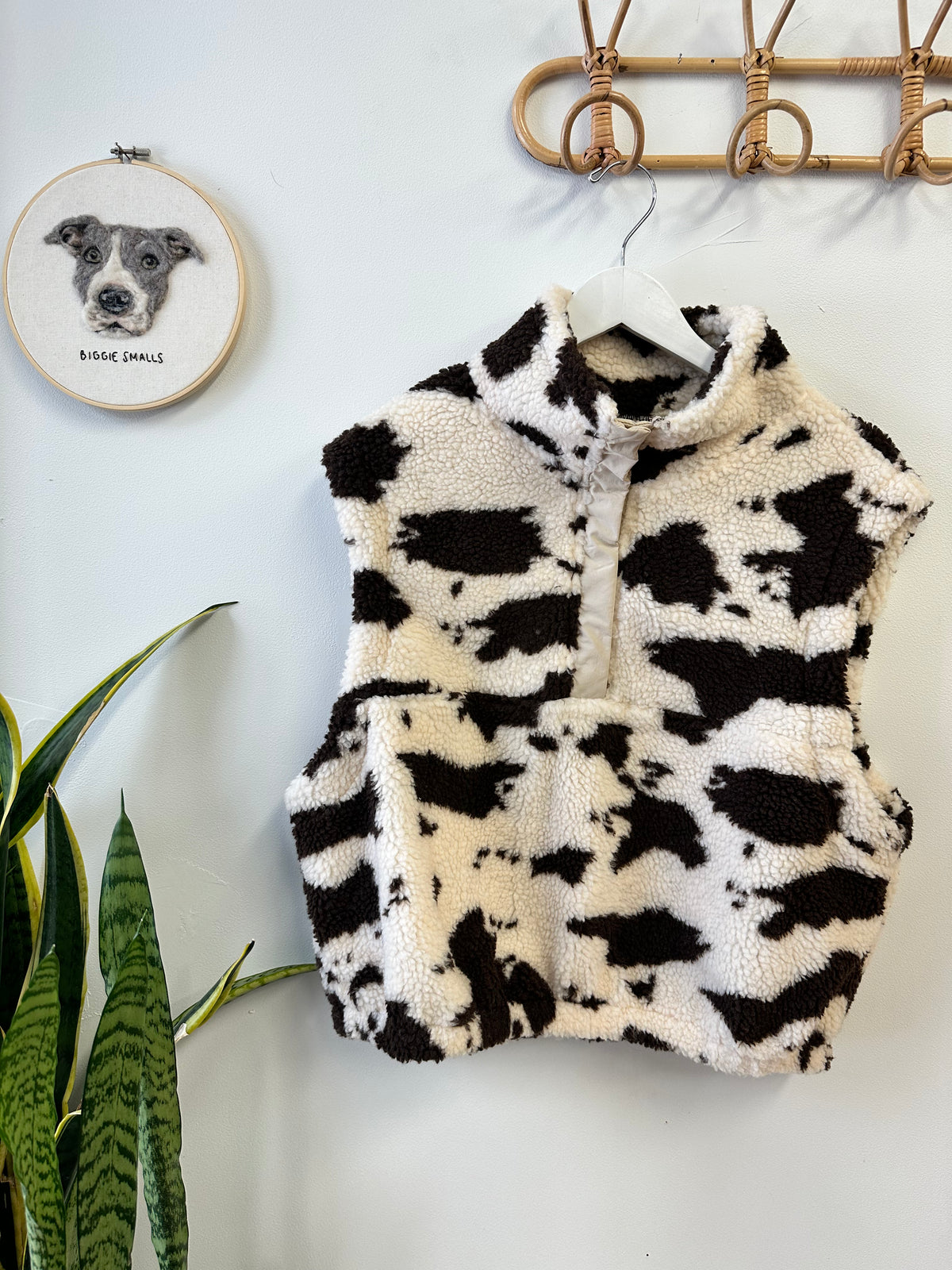 Cowhide Sherpa Vest