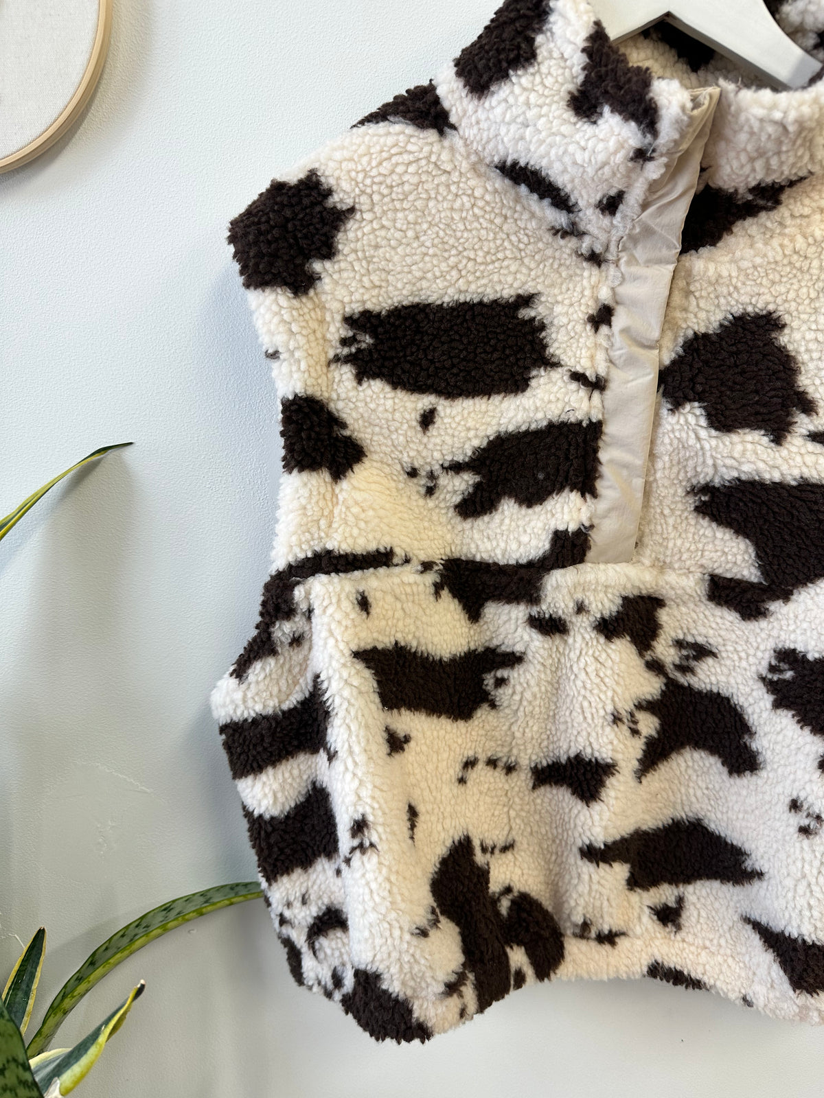 Cowhide Sherpa Vest