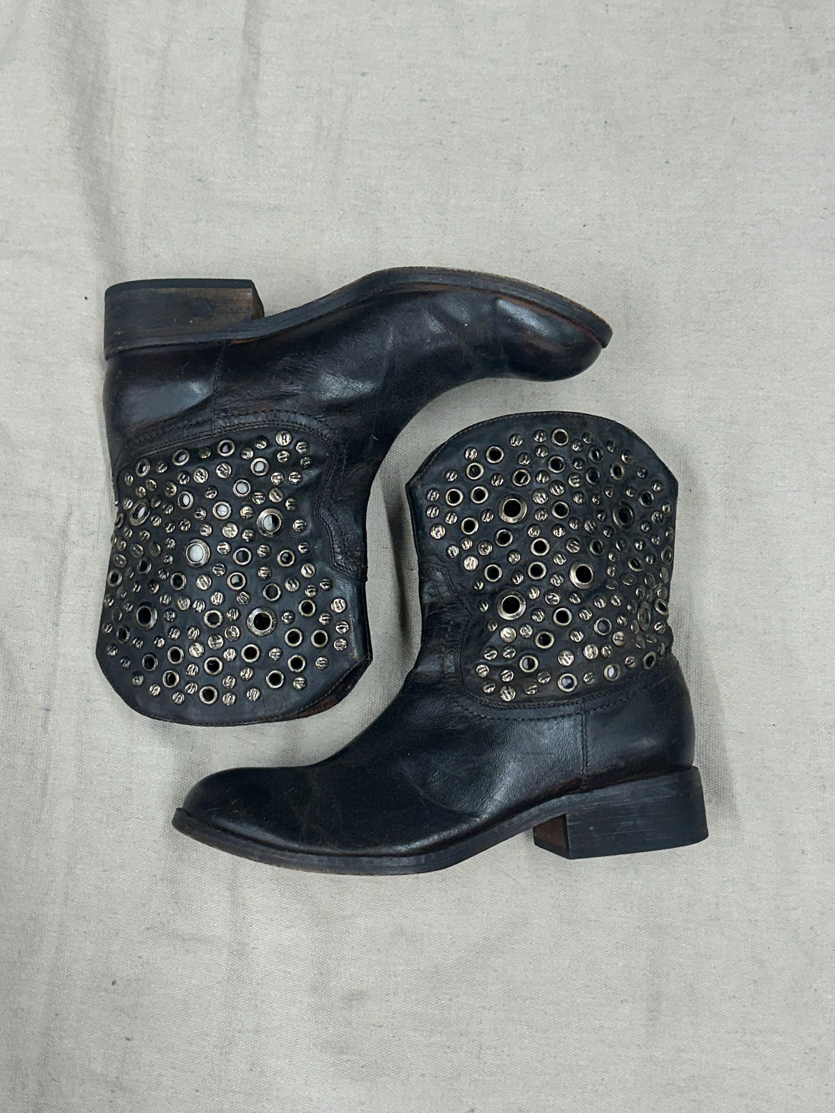 Vintage Eyelet Cowboy Boots