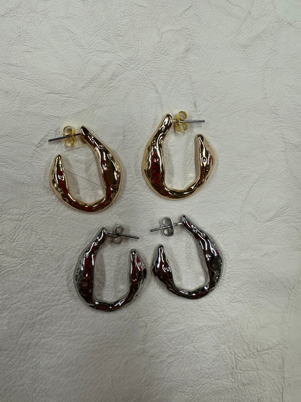 Hammered Gold Earrings