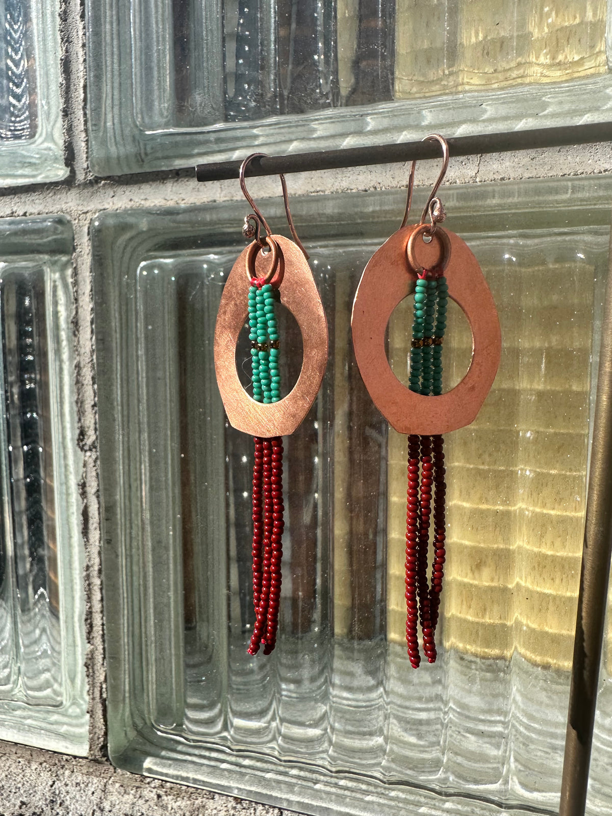 Copper Cut Out Earrings