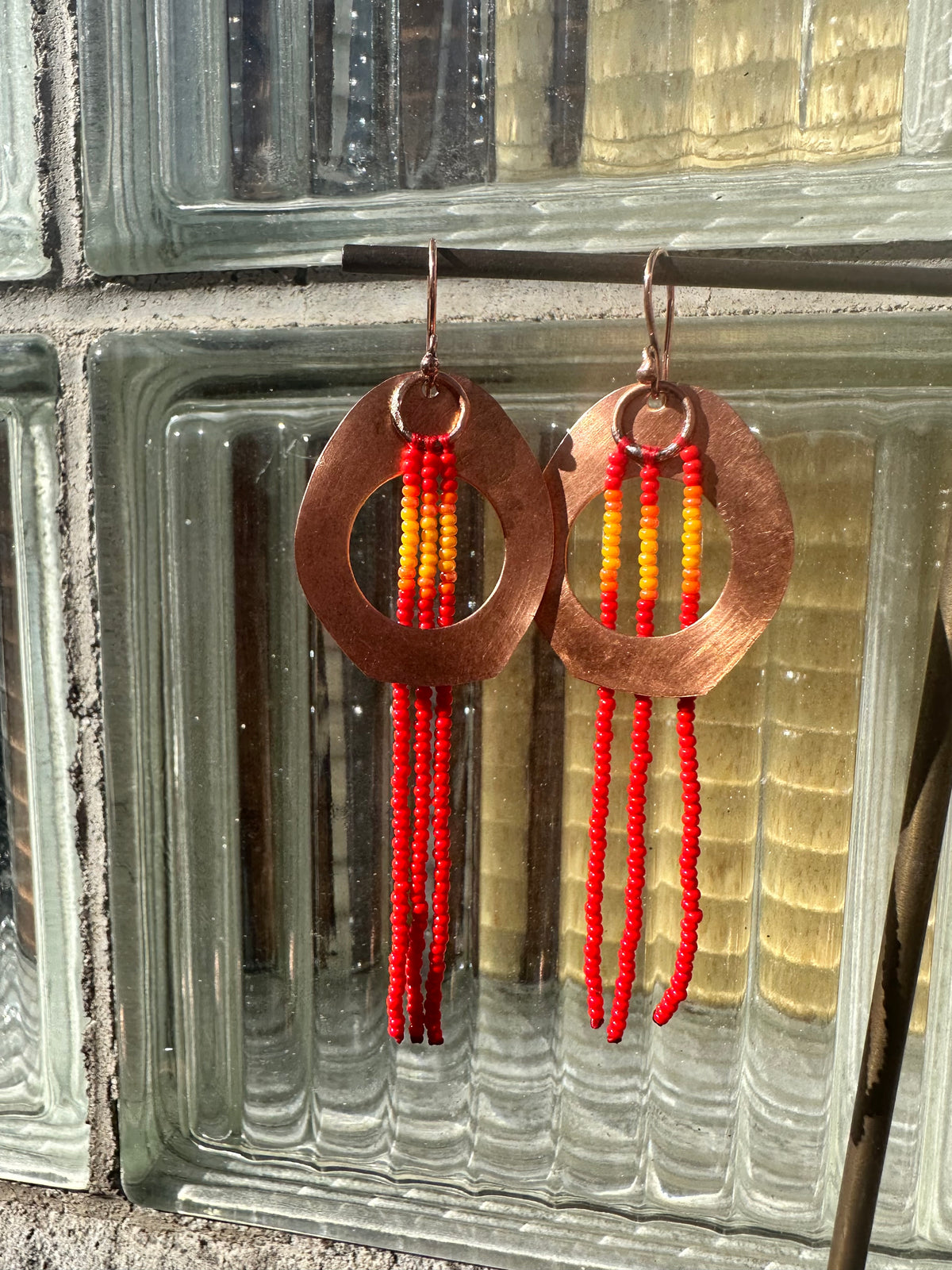 Copper Cut Out Earrings