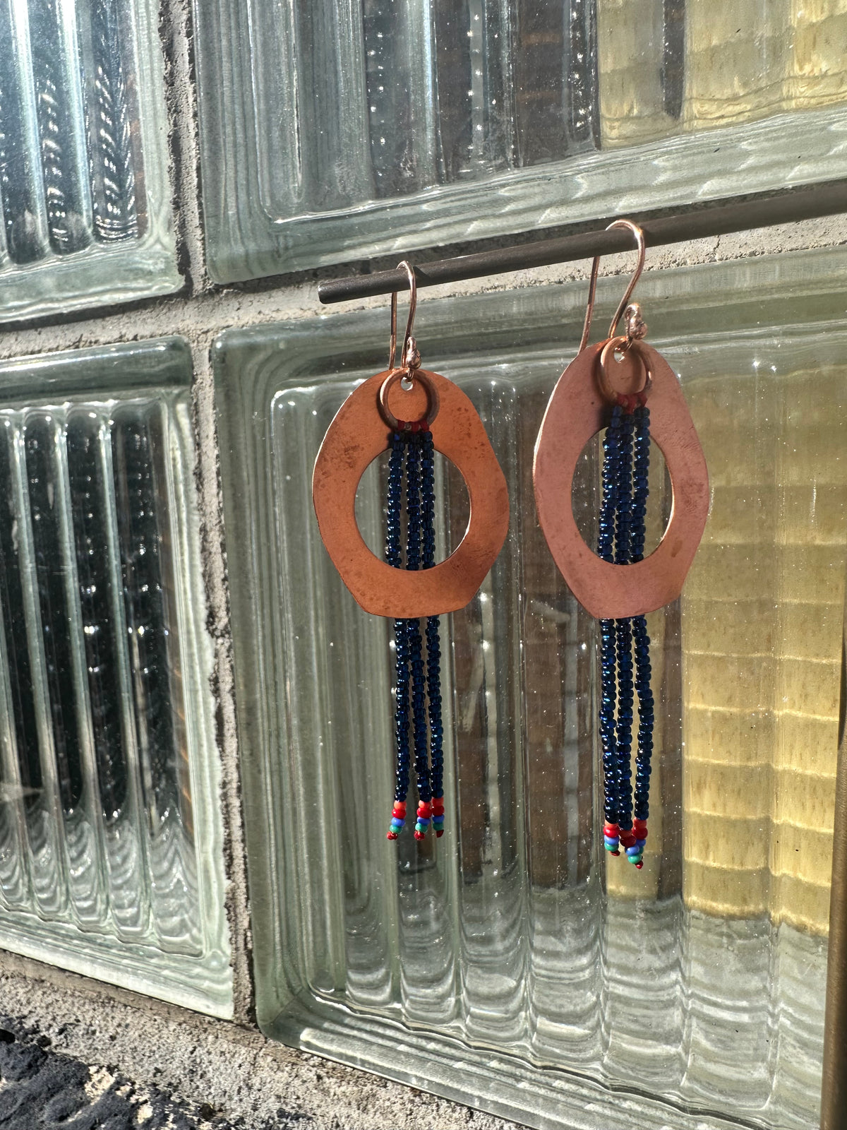 Copper Cut Out Earrings