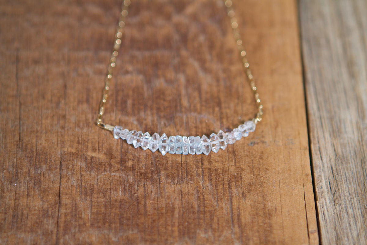 Aquamarine and Herkimer Necklace #80