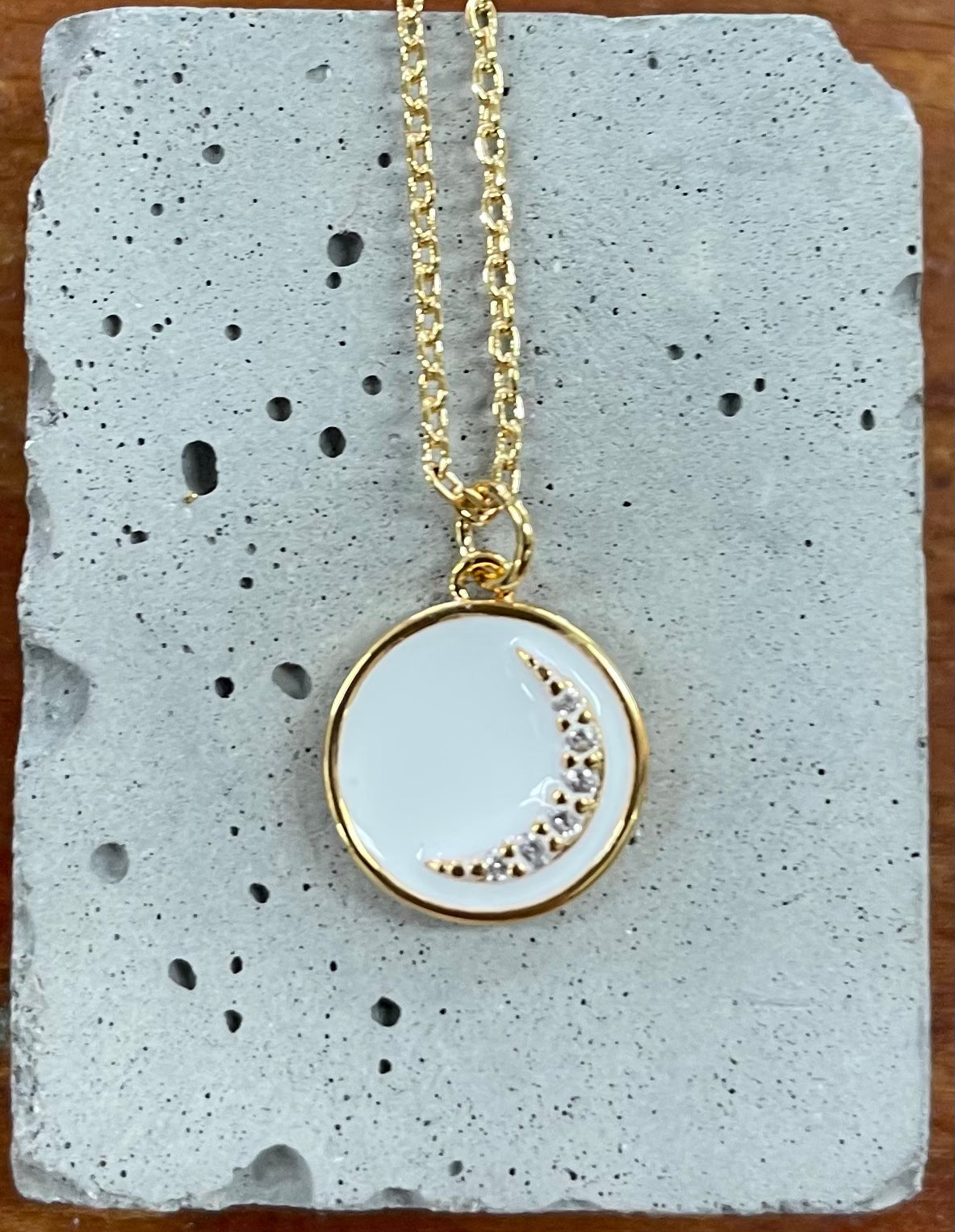 Crescent Moon Charm Necklace
