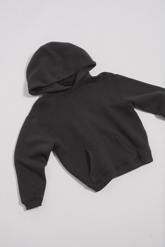 KIDS CORE HOODIE - VINTAGE BLACK