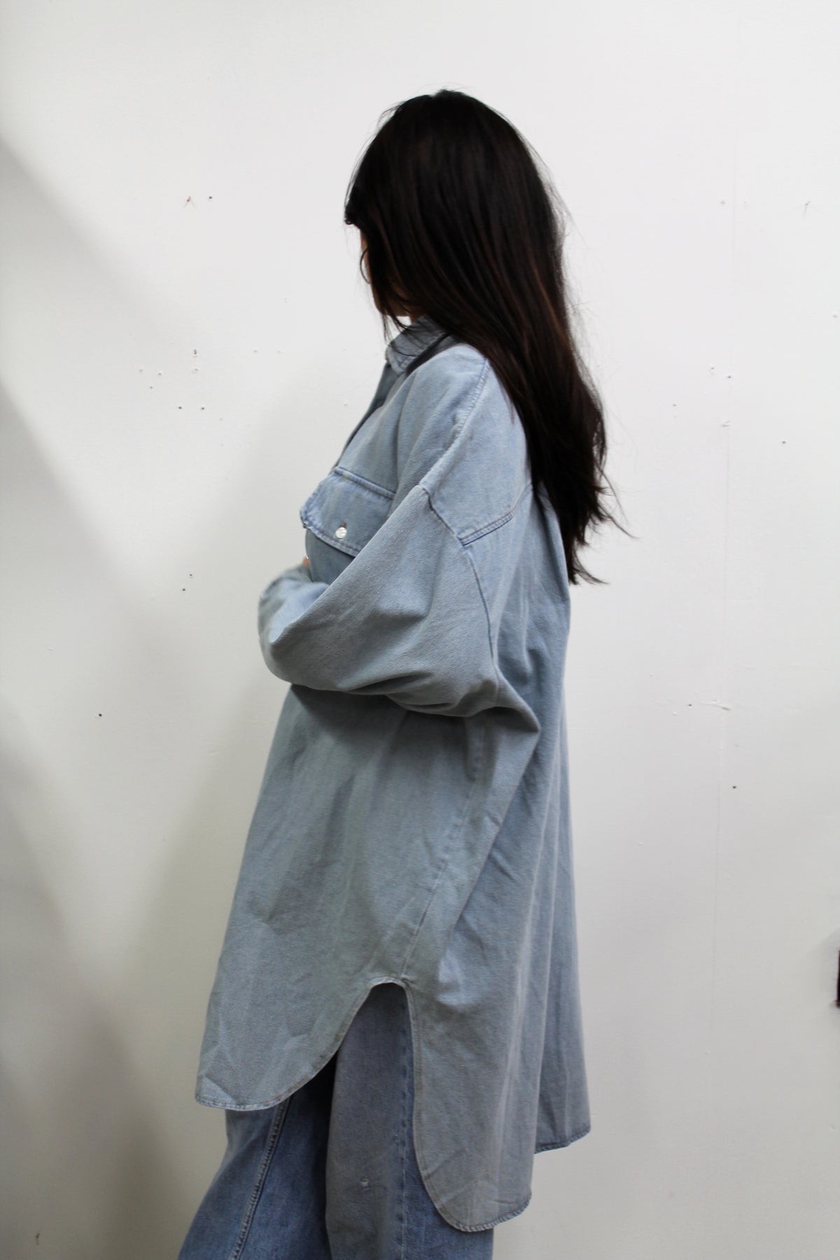Oversized Denim Shirt Jacket
