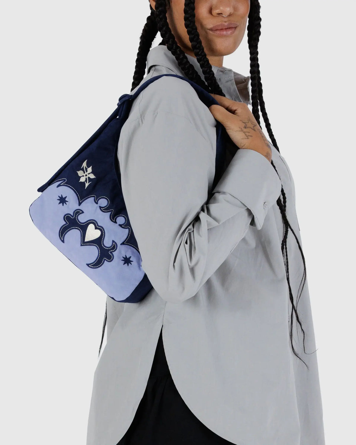 BAGGU Mini Nylon Shoulder Bag - Western Appliqué