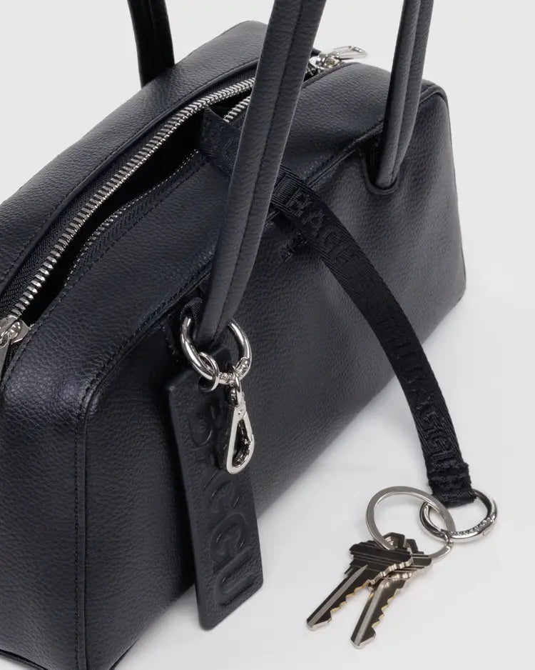 BAGGU Small Recycled Leather Bowler Bag