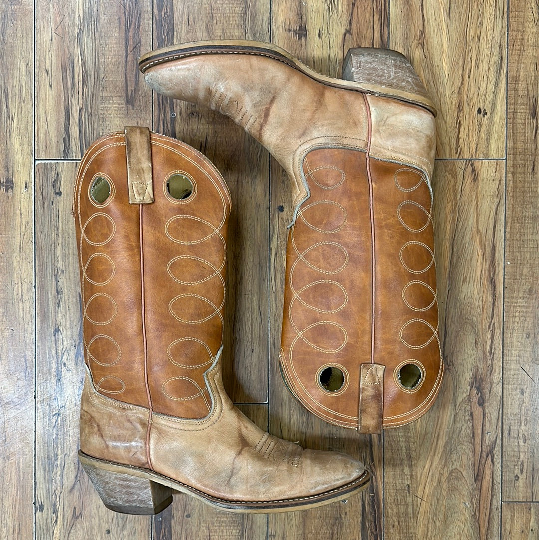 Tan Leather Cowboy Boots