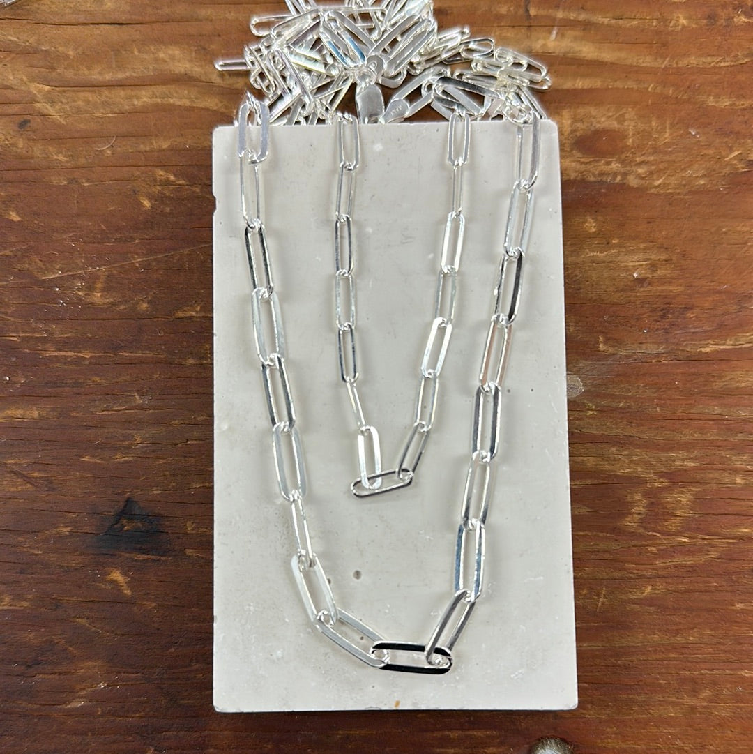 Sterling Silver Paperclip Chain
