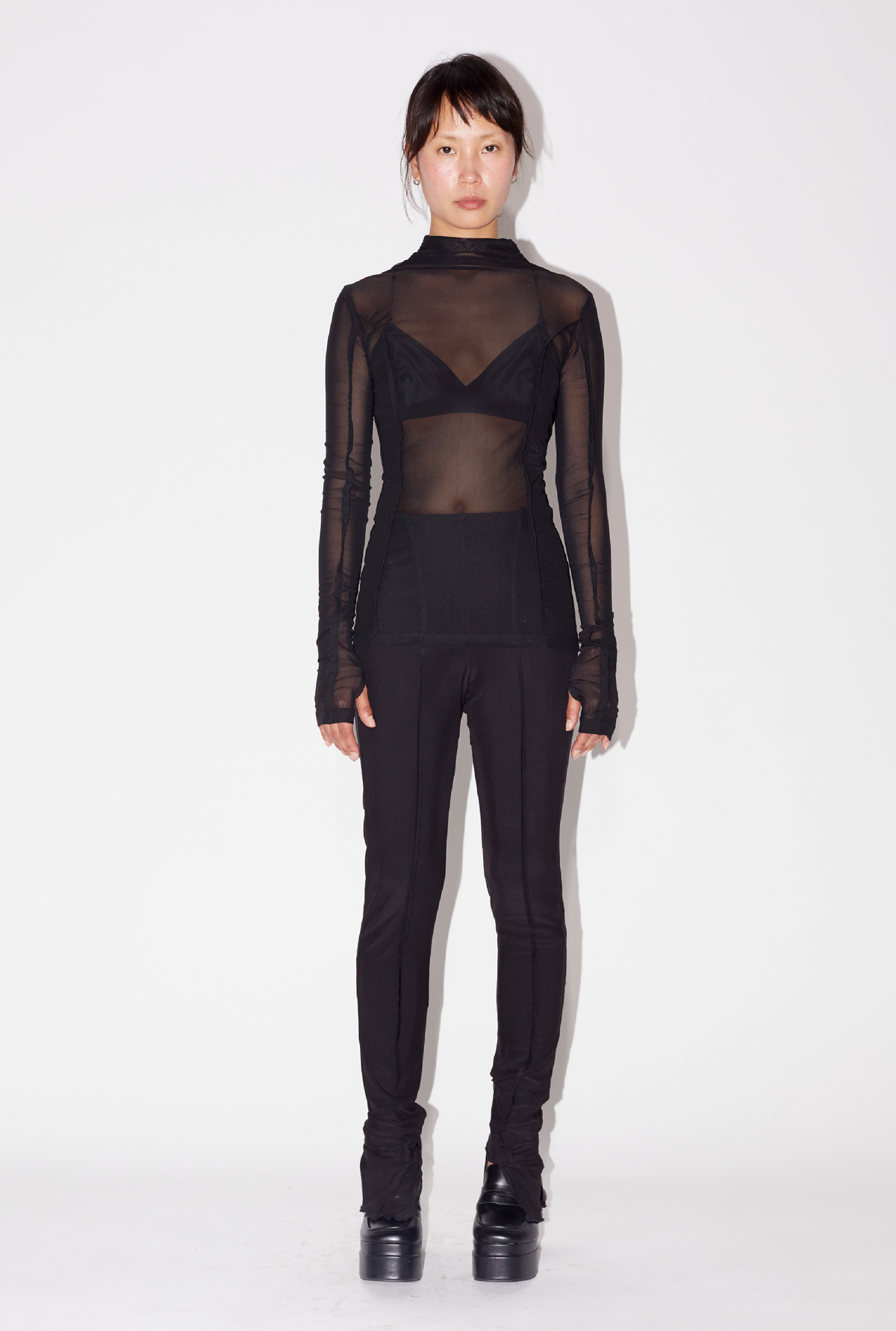 Black Mesh Top