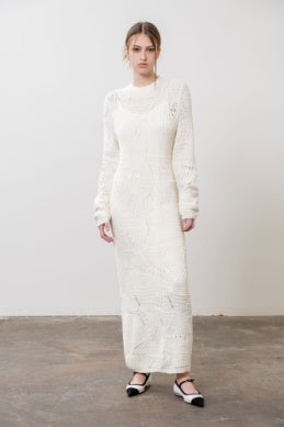 Various Structure Knit Midi Dress
