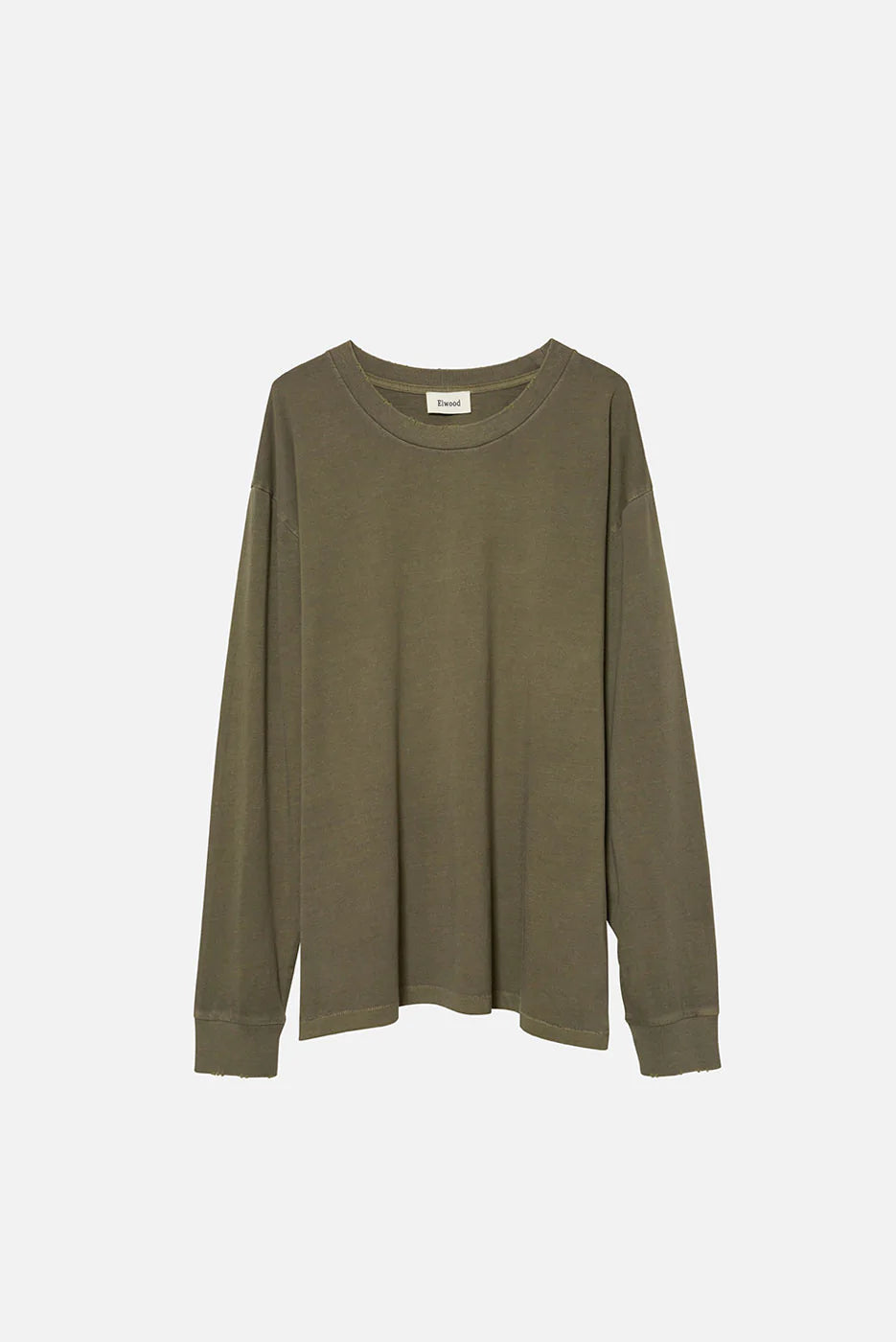 OVERSIZED CORE LS TEE - OLIVE