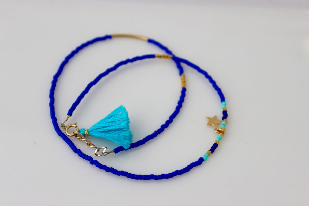Double Banded Blue Bracelet