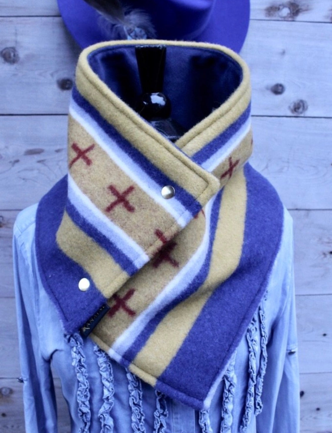 Up- Cycled Pendleton Wool Cowl Scarf