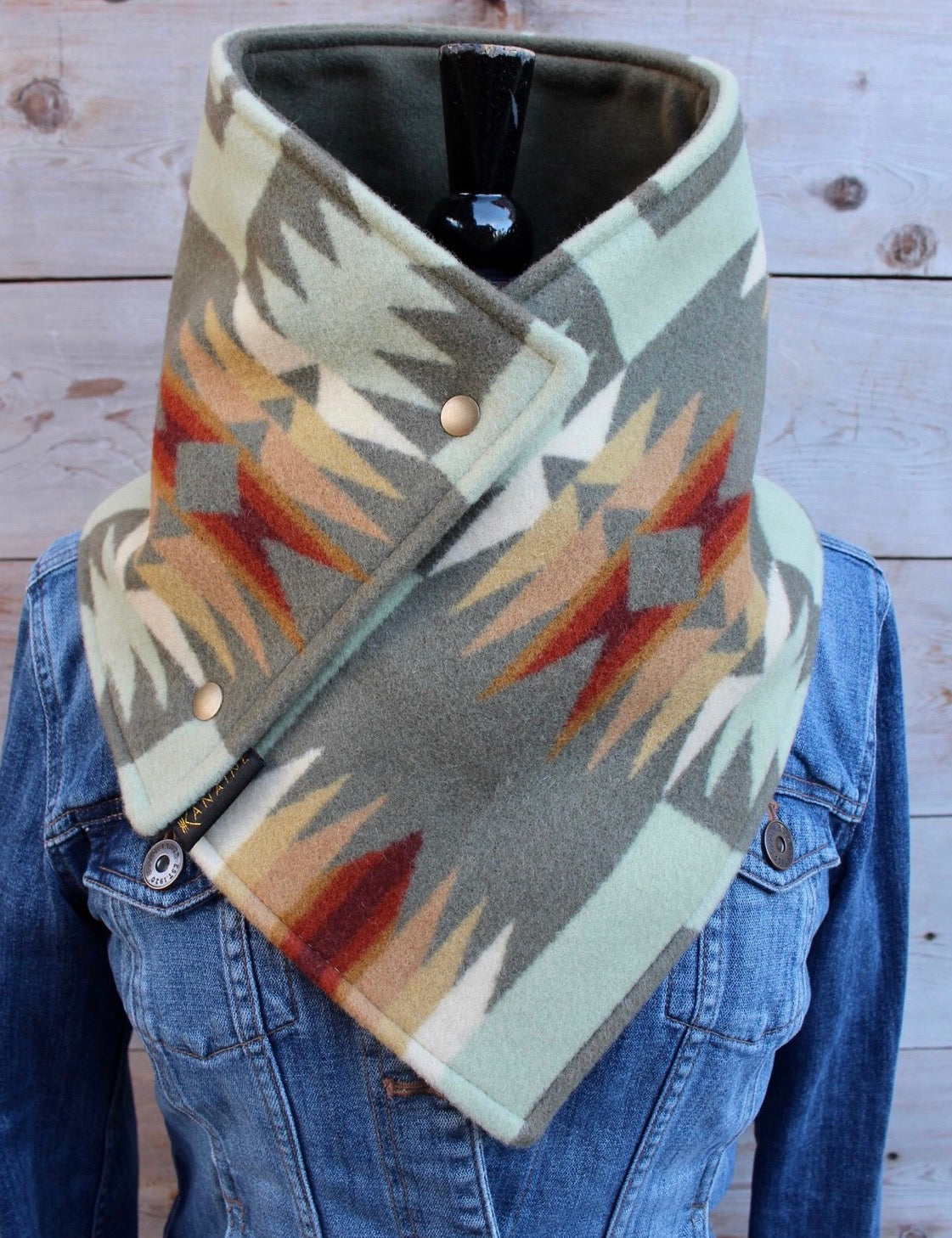 Up- Cycled Pendleton Wool Cowl Scarf