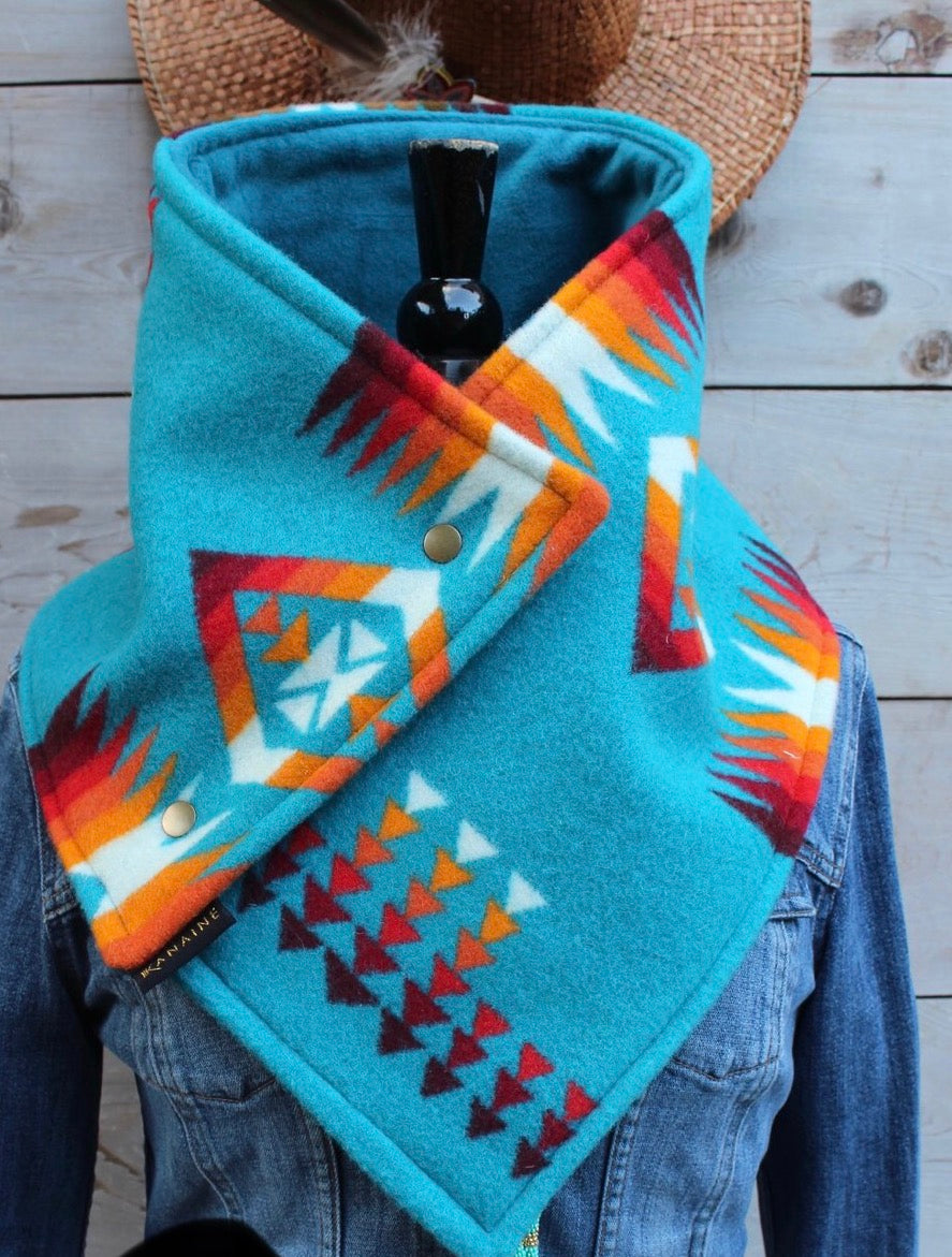 Up- Cycled Pendleton Wool Cowl Scarf
