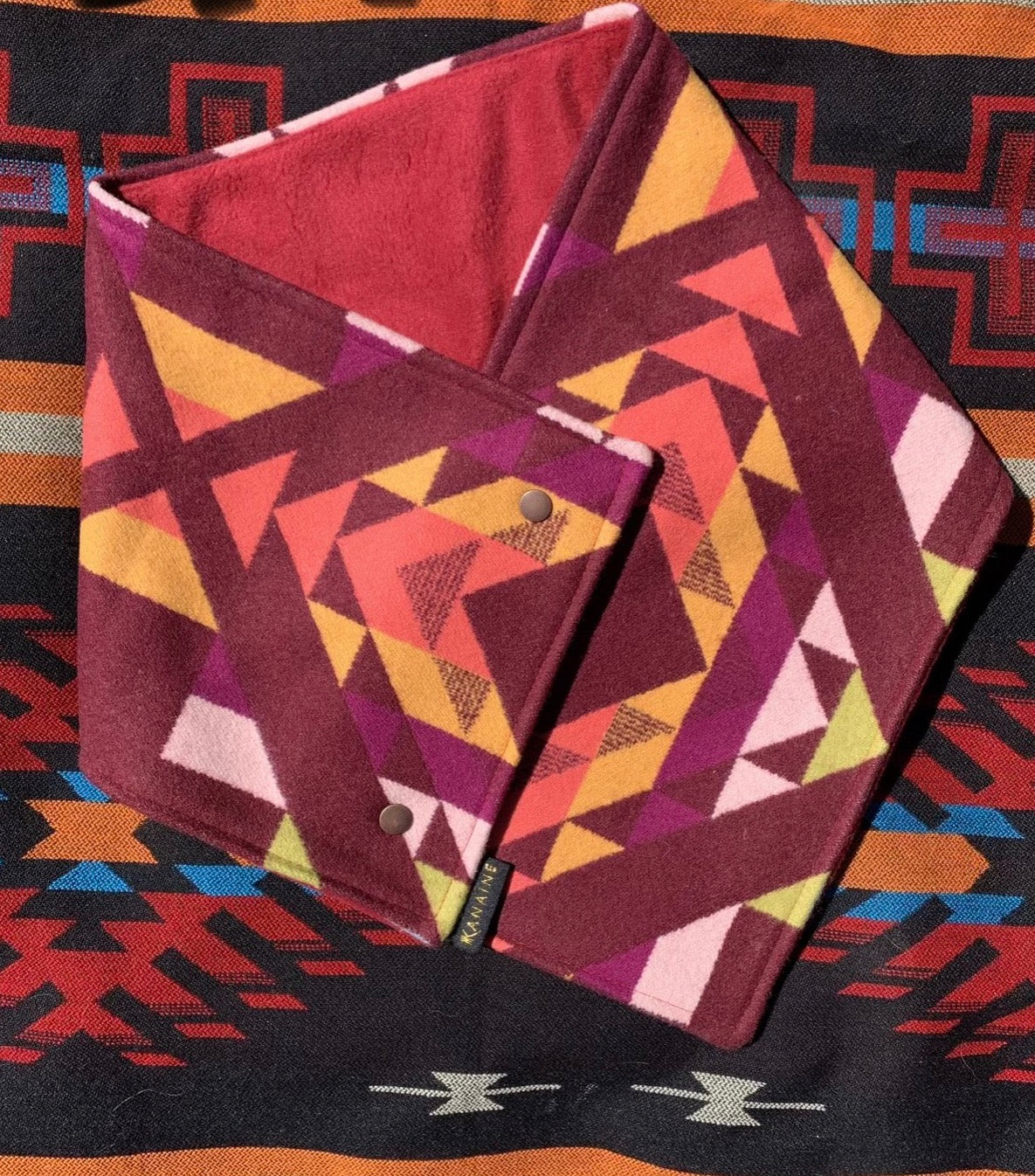 Up- Cycled Pendleton Wool Cowl Scarf