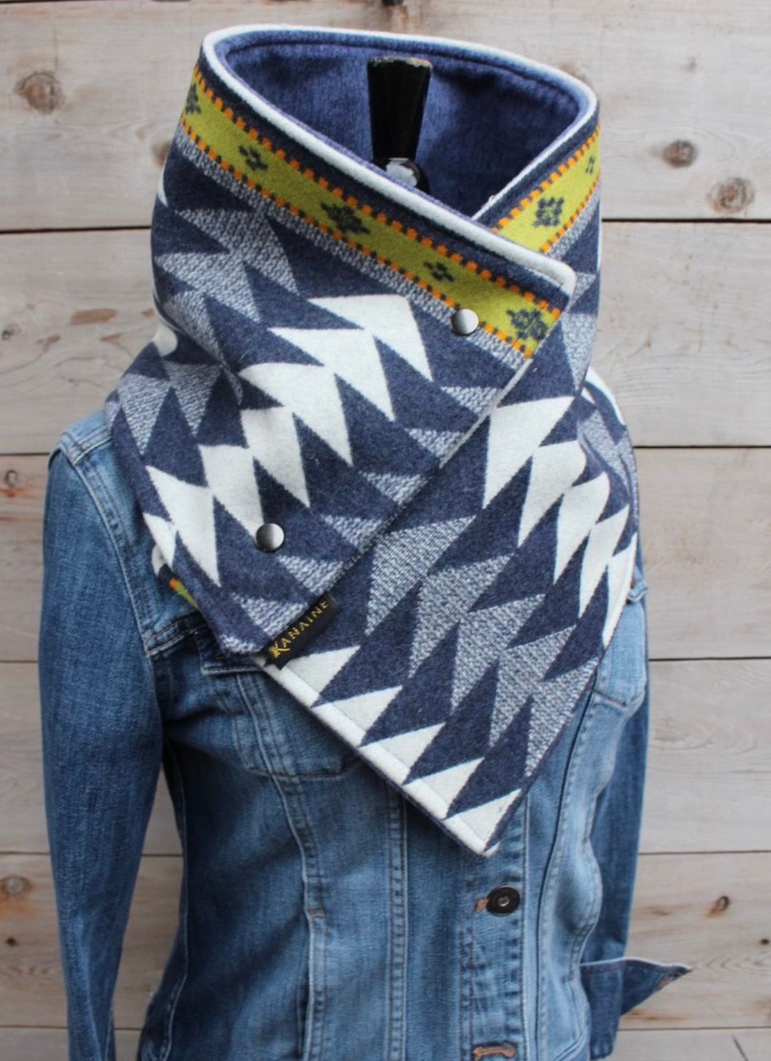 Up- Cycled Pendleton Wool Cowl Scarf