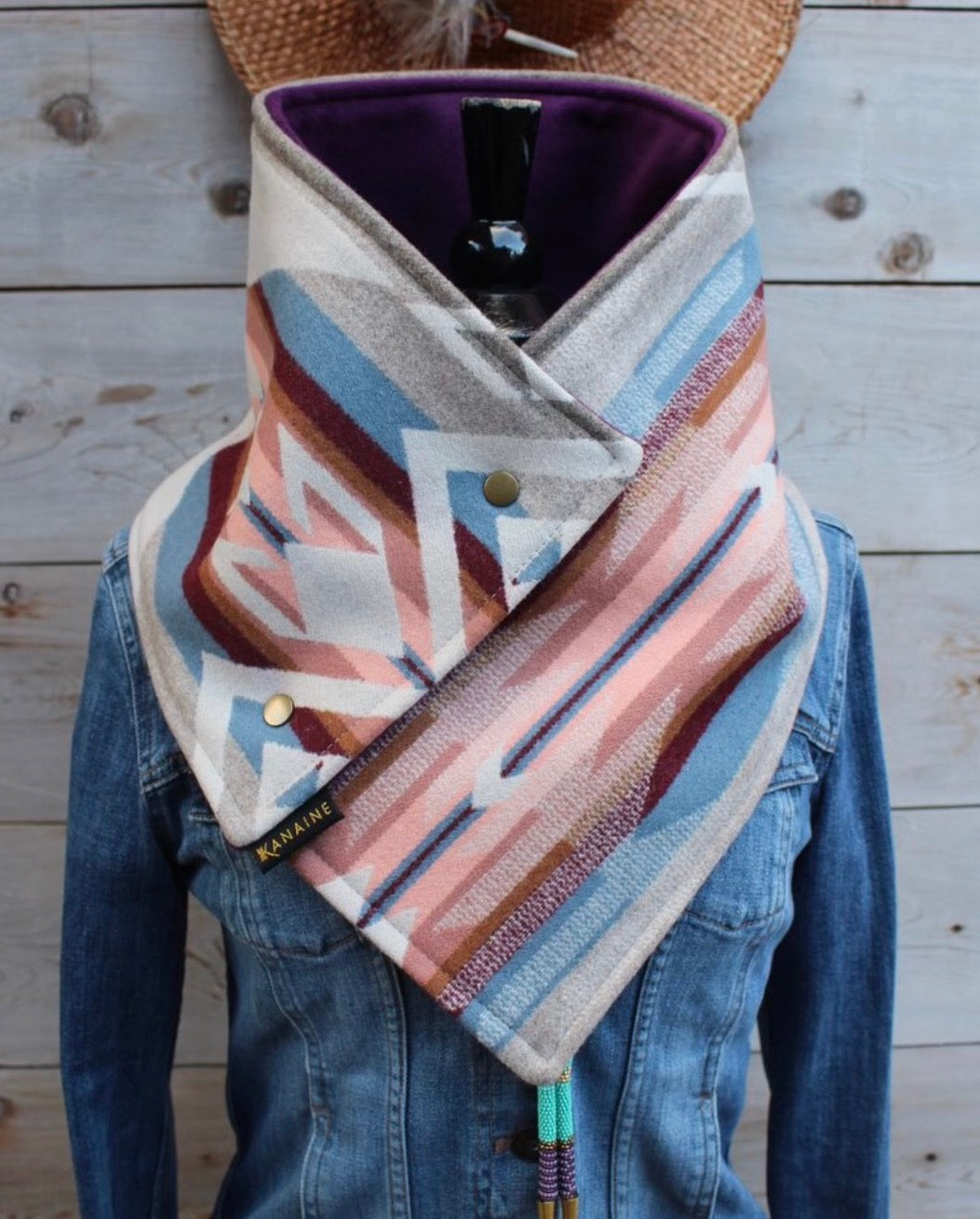 Up- Cycled Pendleton Wool Cowl Scarf