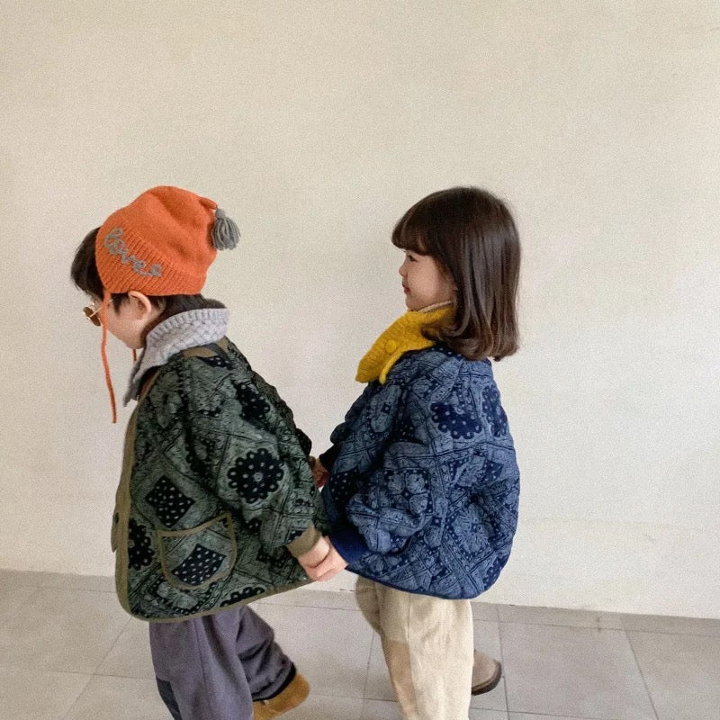 Kids Bandana Quilted Coat